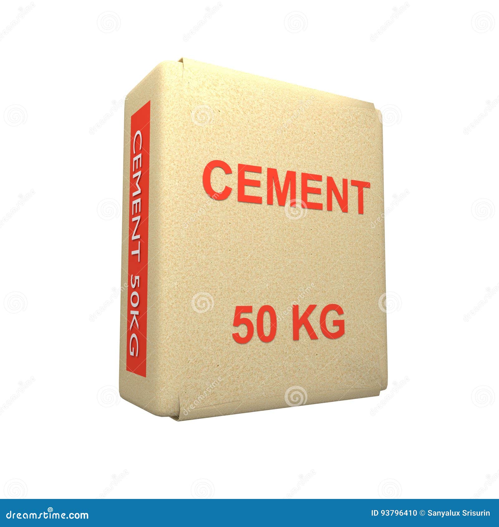 3D Rendering of a Cement Bag Stock Illustration - Illustration of