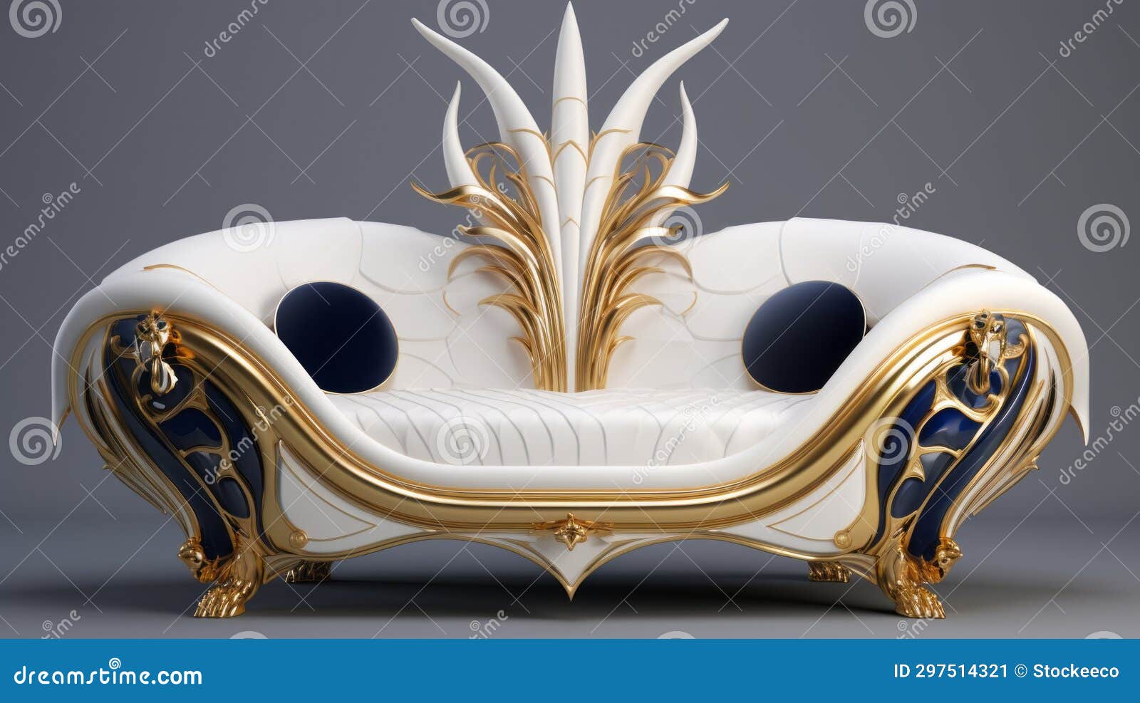 luxurious futuristic classical style sofa inspired by fox