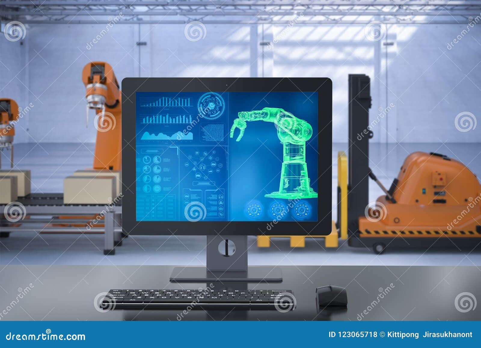 Computer Display Automation System Stock Illustration Illustration of automatic, digital
