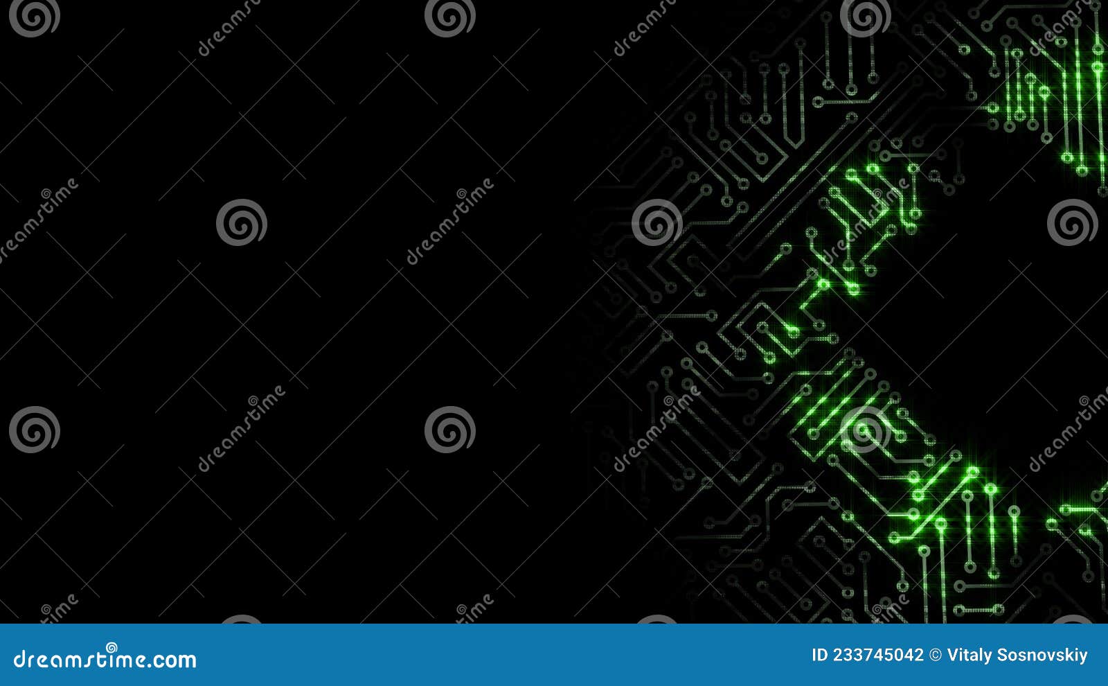 3D Rendering of an Electrical Pulse Passing through the Circuits of a