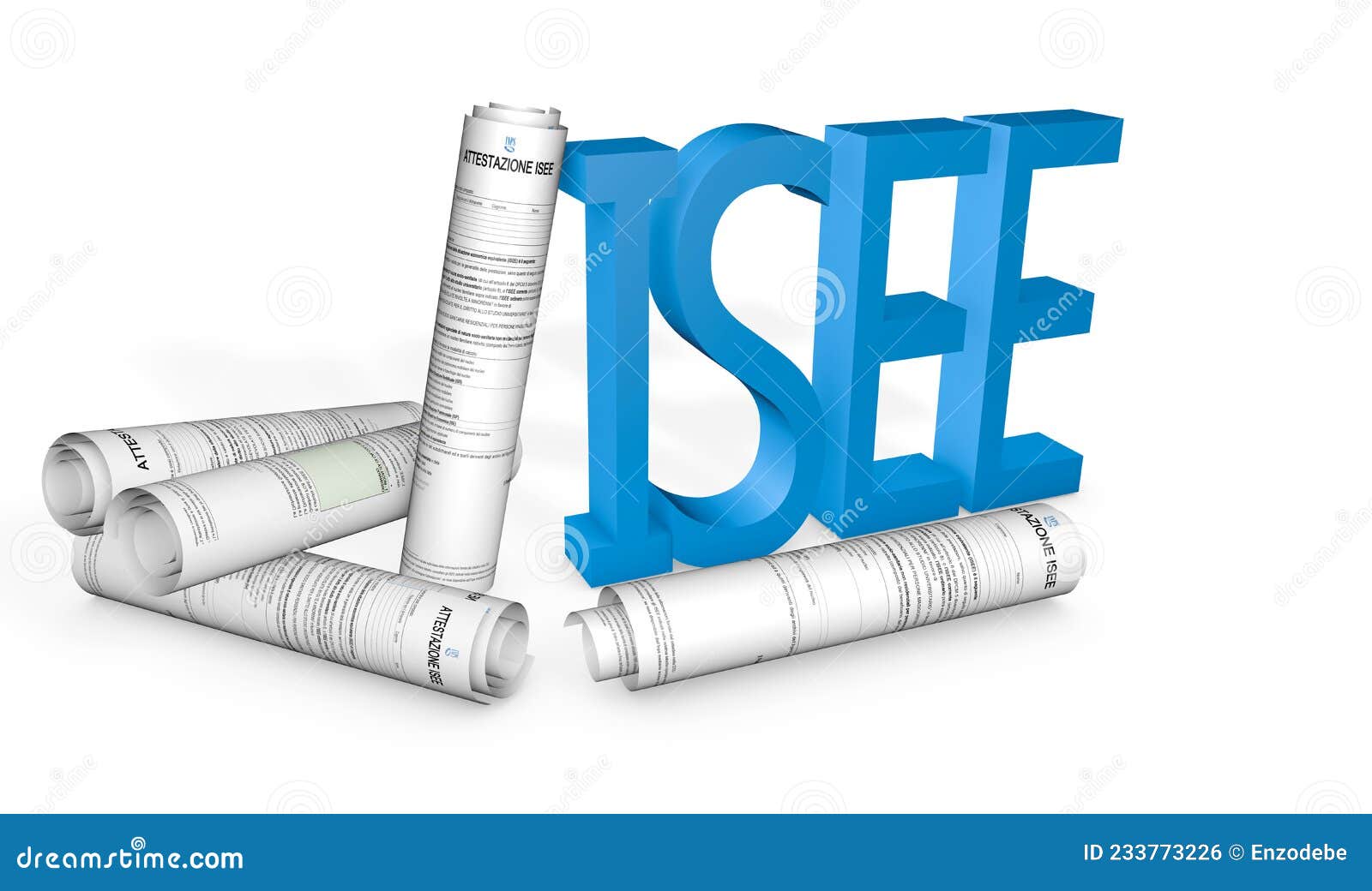 3d rendering of equivalent economic situation indicator form