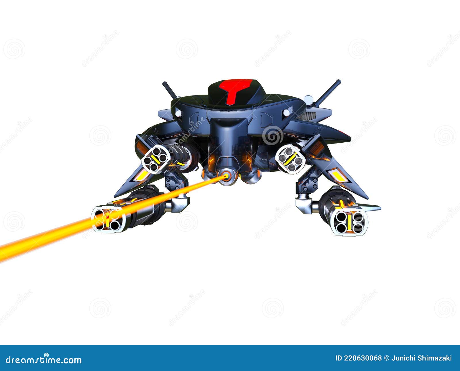 3D Rendering of Flying Machine Stock Illustration Illustration of