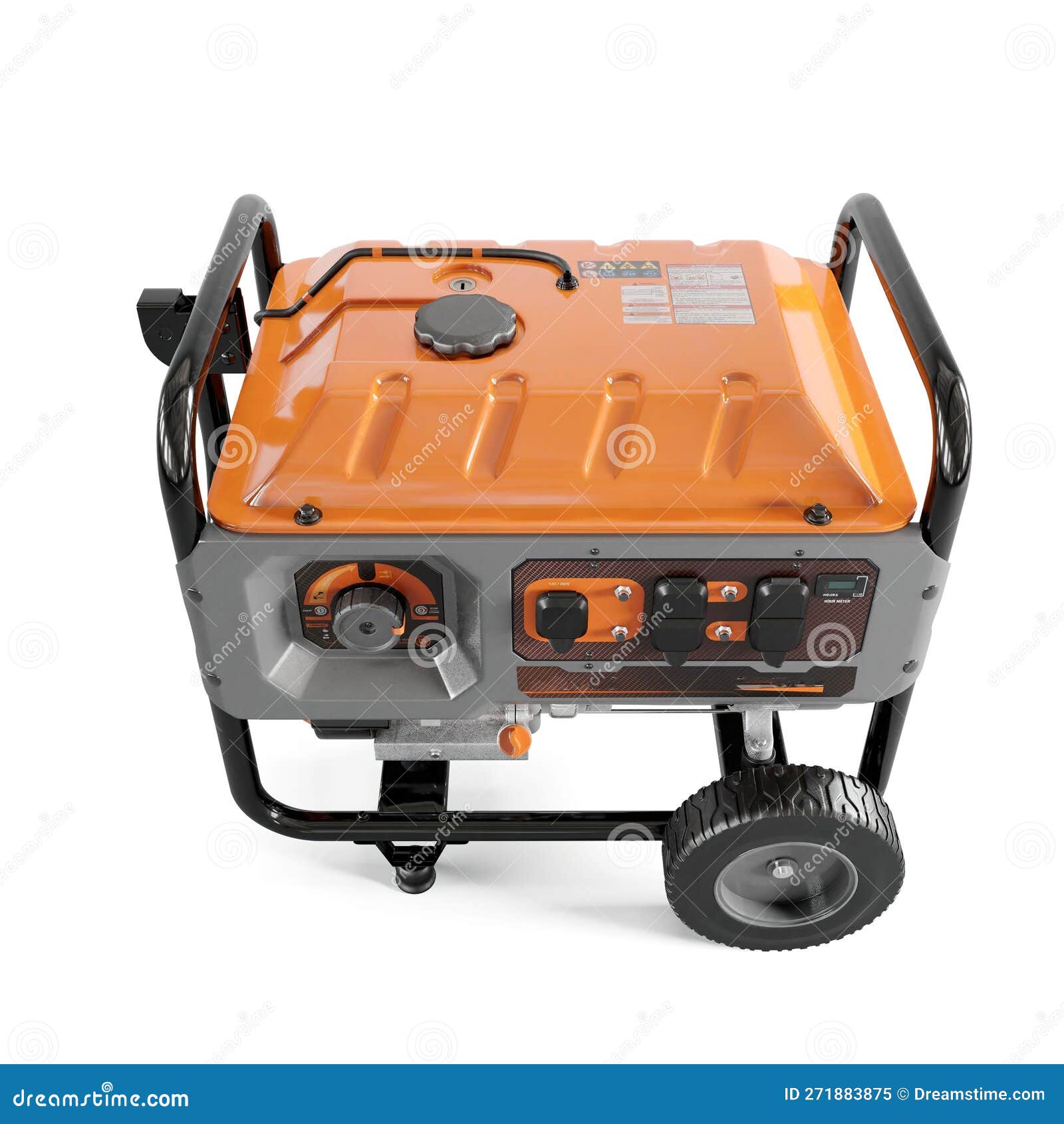 3d rendering of gas-powered generator