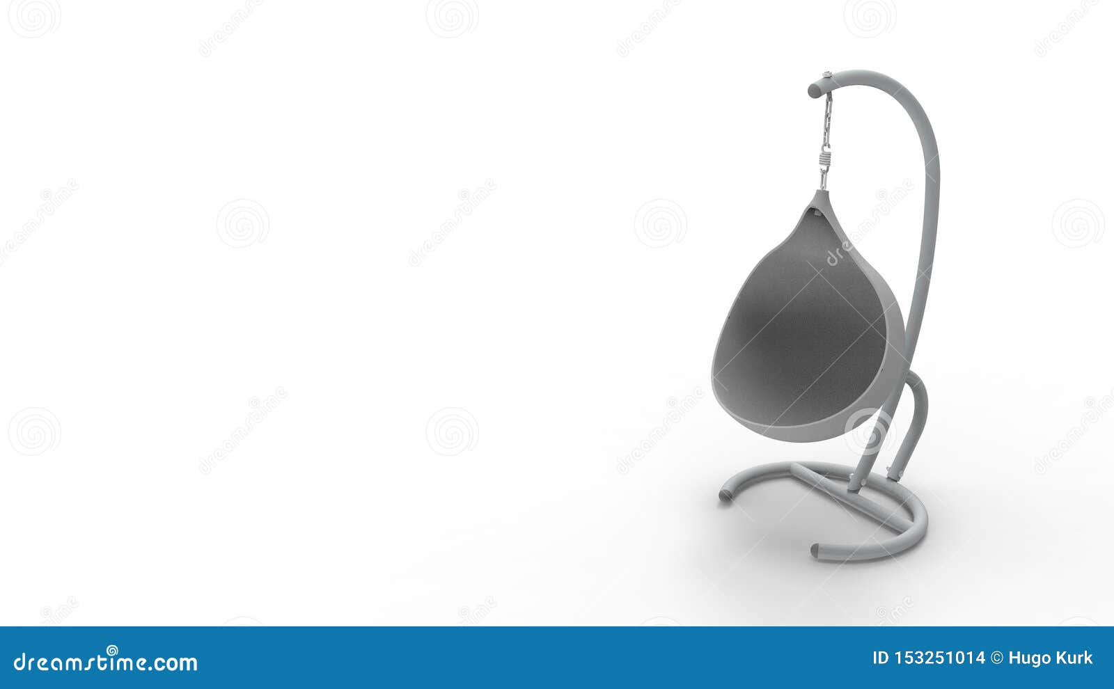 3d Rendering Of A Hanging Egg Chair Isolated In White Studio Background RoyaltyFree Stock Image