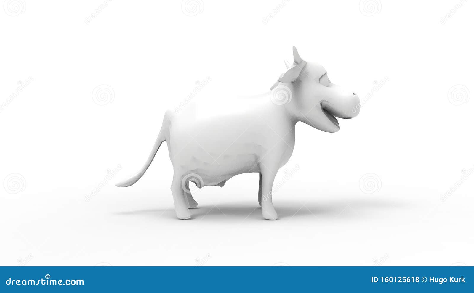 3d Rendering of a Cartoon Cow Isolated in White Studio Background Stock  Illustration - Illustration of spotted, animal: 160125618