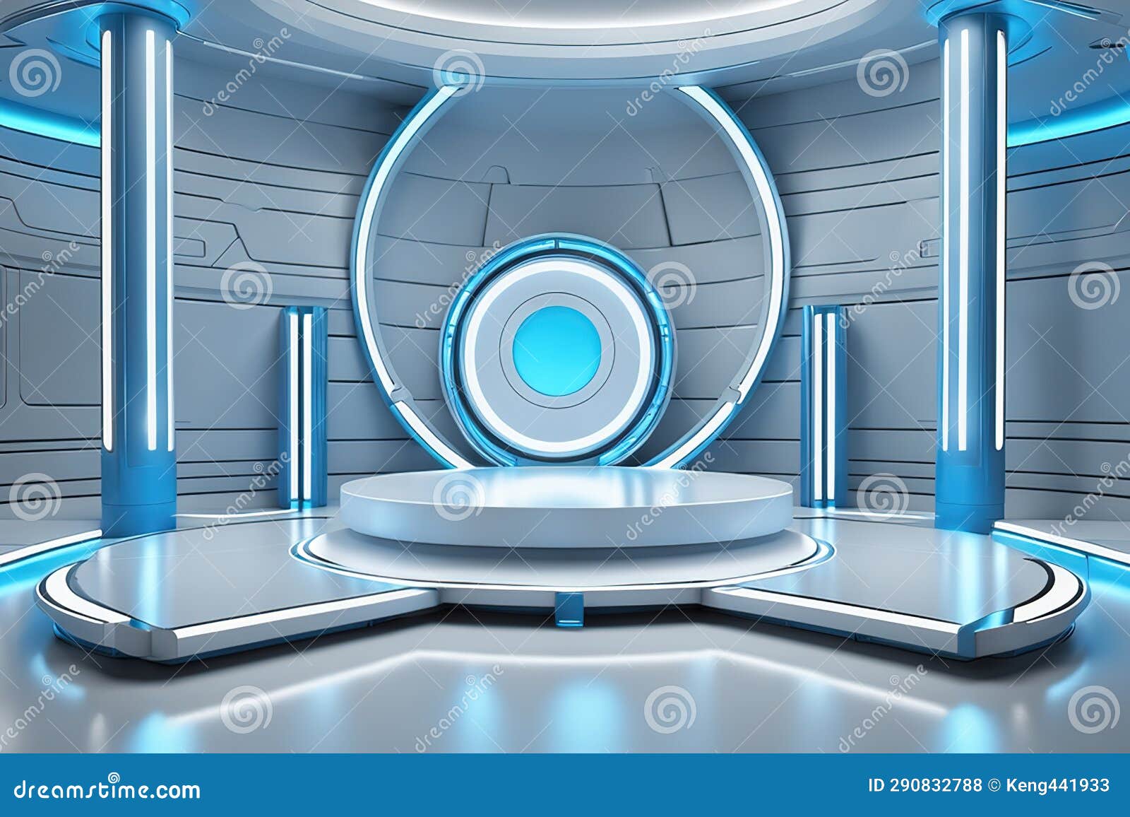 3d rendering  futuristic podium stage for premium product business ai generated