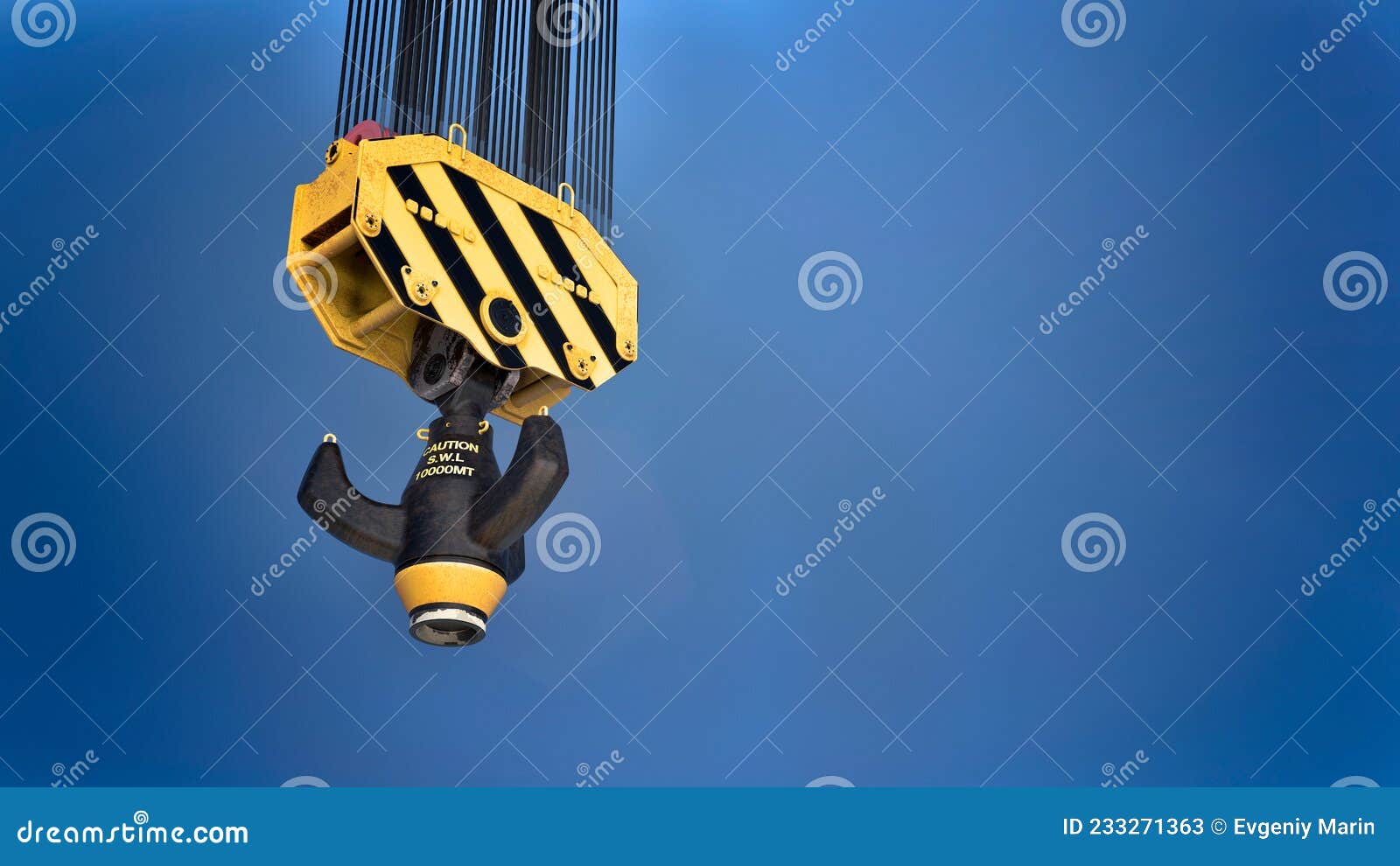 The Lifting Hook of a Construction Heavy Lift Crane Stock Illustration