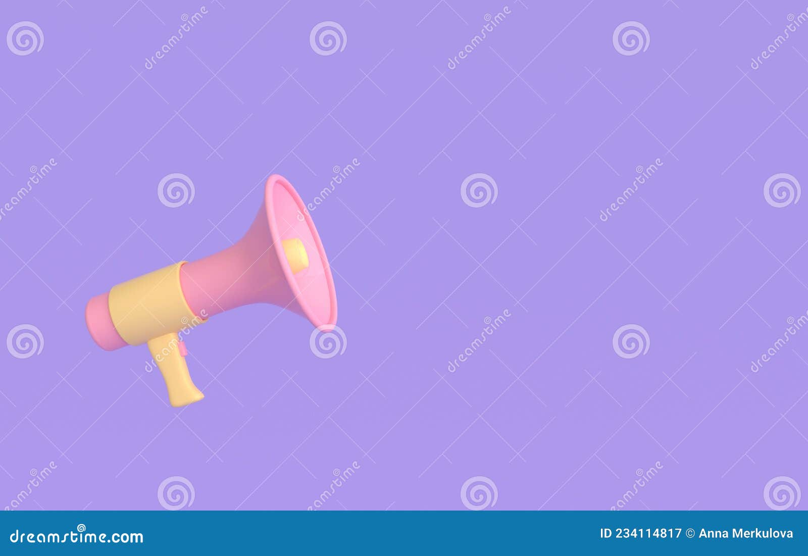 3d Rendering Loudspeaker, Megaphone, Service for Influencer Advertising