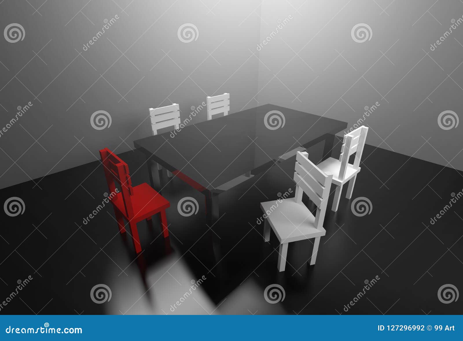 3d rendering meeting room leadership team meeting presentation c