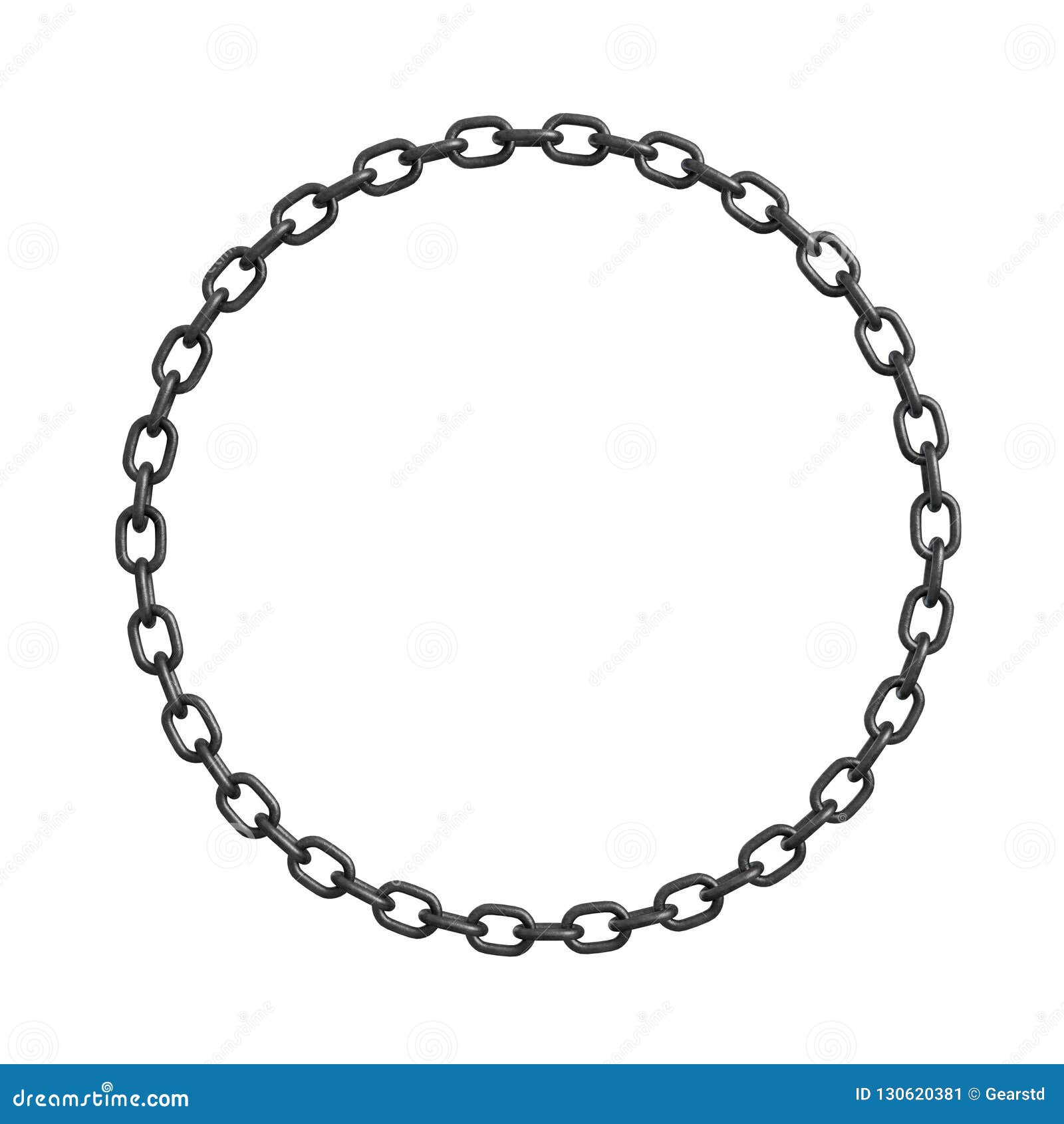 Metal/steel ring/circular icon. Isolated on white Stock Vector