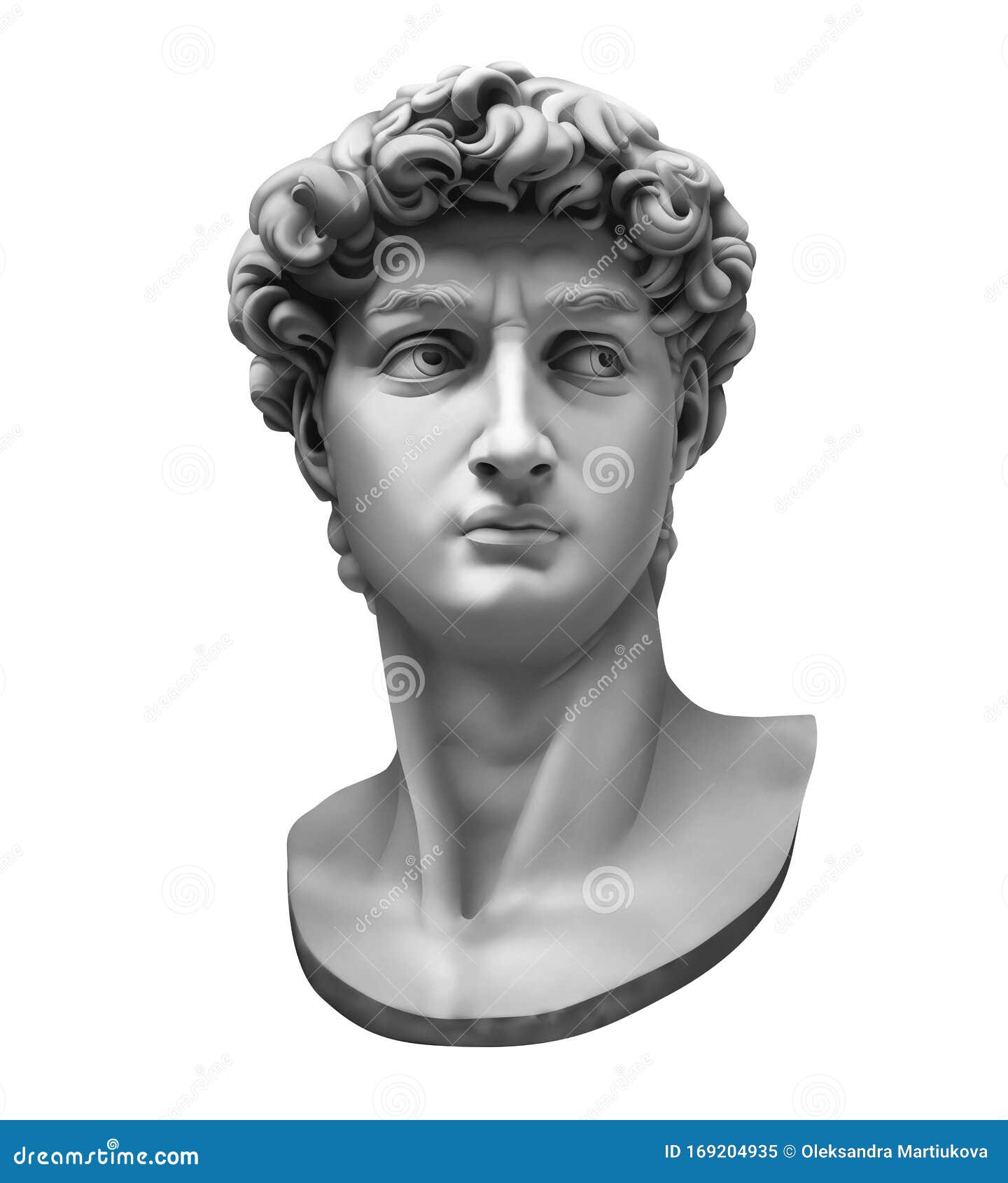 Premium Photo  Mikelangelo's david bust 3d illustration modern