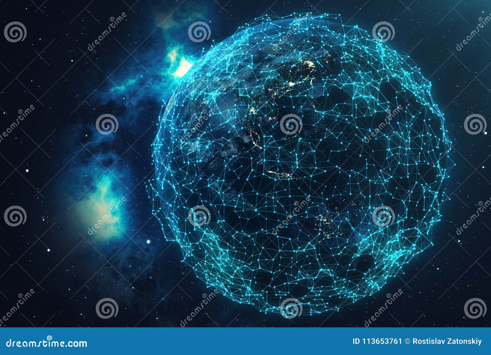 3D Rendering Network and Data Exchange Over Earth in Space