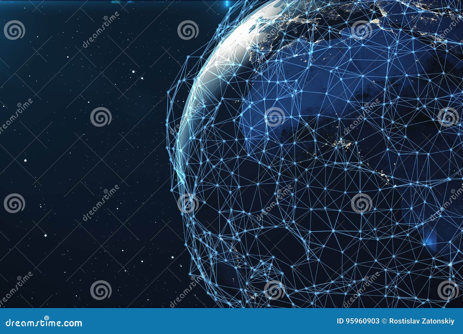 3D Rendering Network and Data Exchange Over Earth in Space