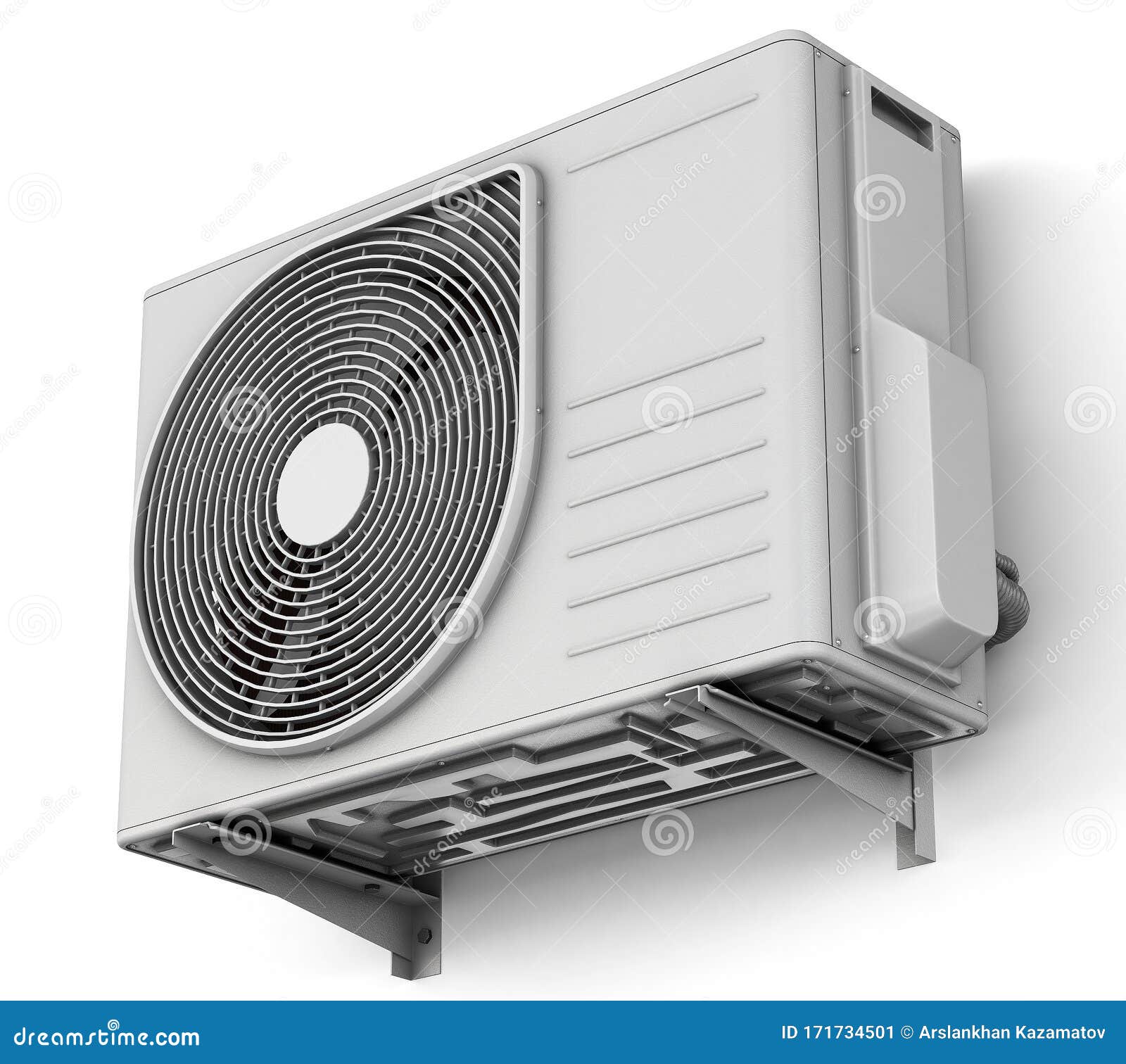 3d Rendering Of A Outdoor Unit Split Air Conditioner On White Background Stock Illustration Illustration Of Equipment System 171734501