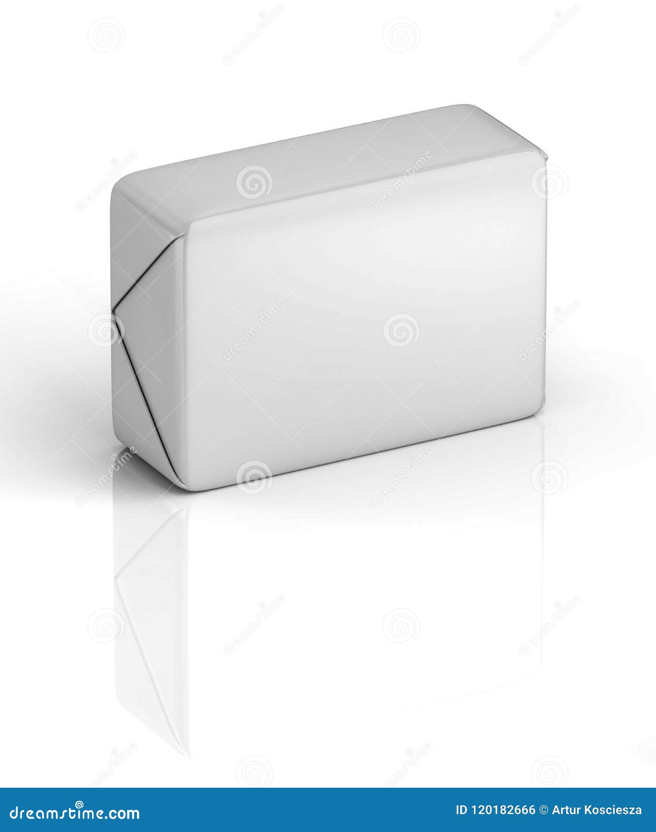 Download 3d Rendering Packaging Cube Lard Butter Stock Illustration Illustration Of Cube Lard 120182666
