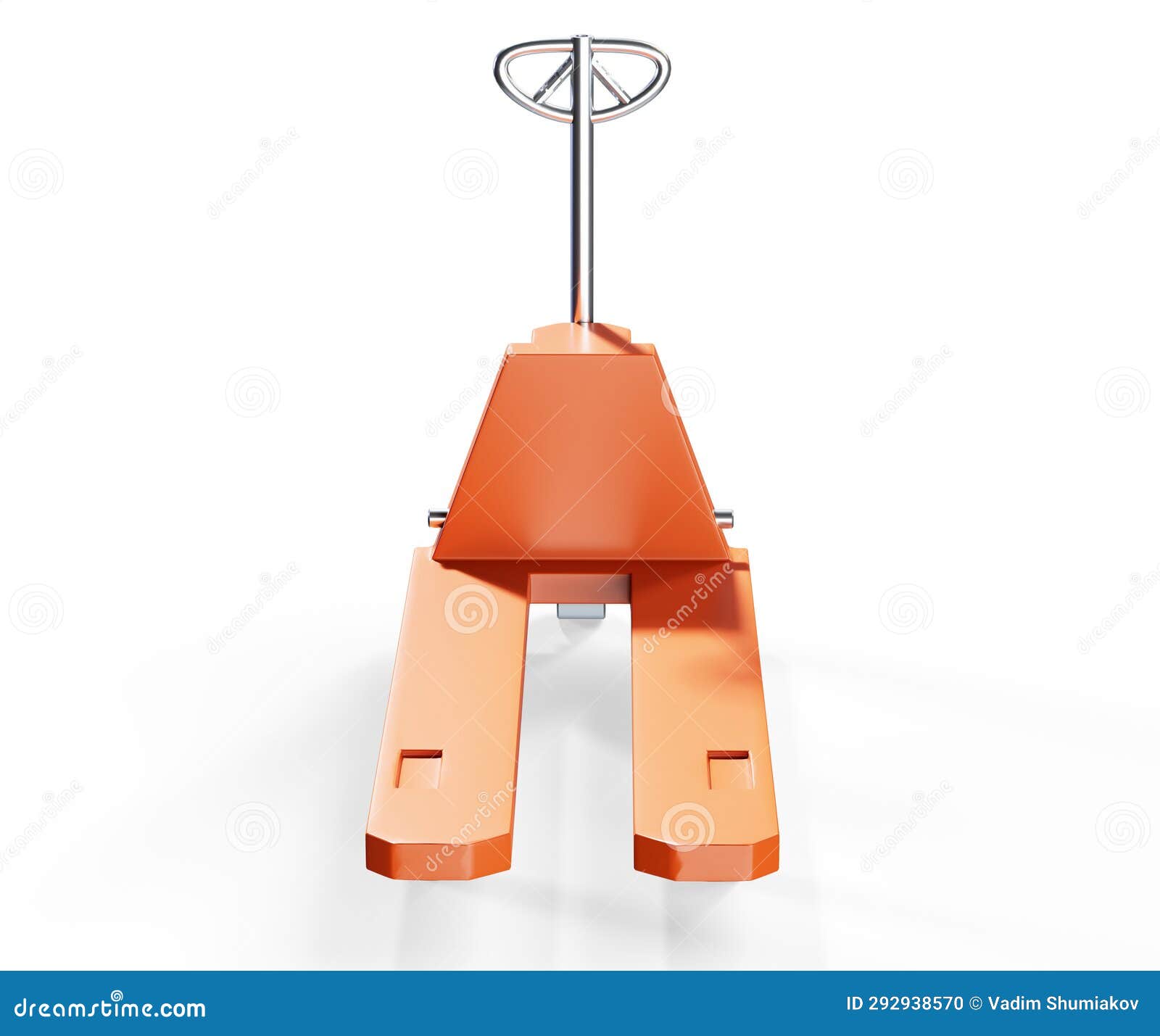 3d Rendering of a Pallet Jack Isolated in White Studio Background Stock