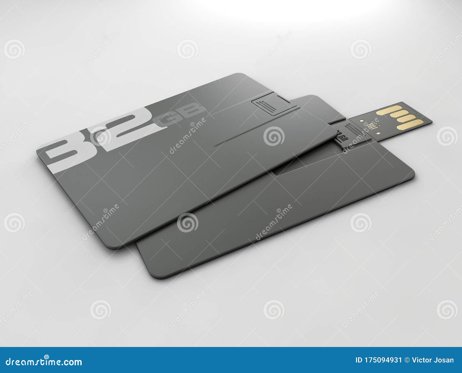 Download 3d Rendering Of Plastic Usb Card Mockup, Visiting Flash Drive Namecard Mock Up For 32 Gb ...