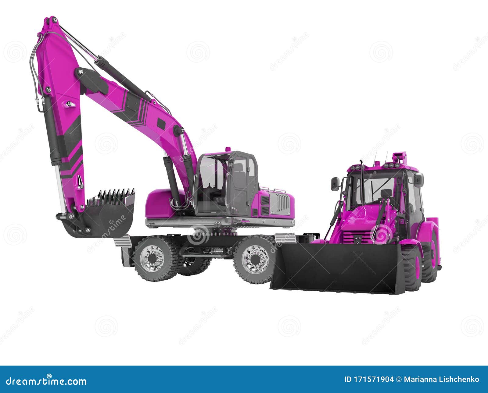 purple excavator toy