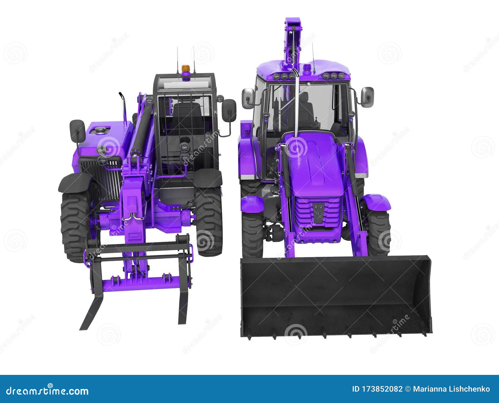 purple excavator toy