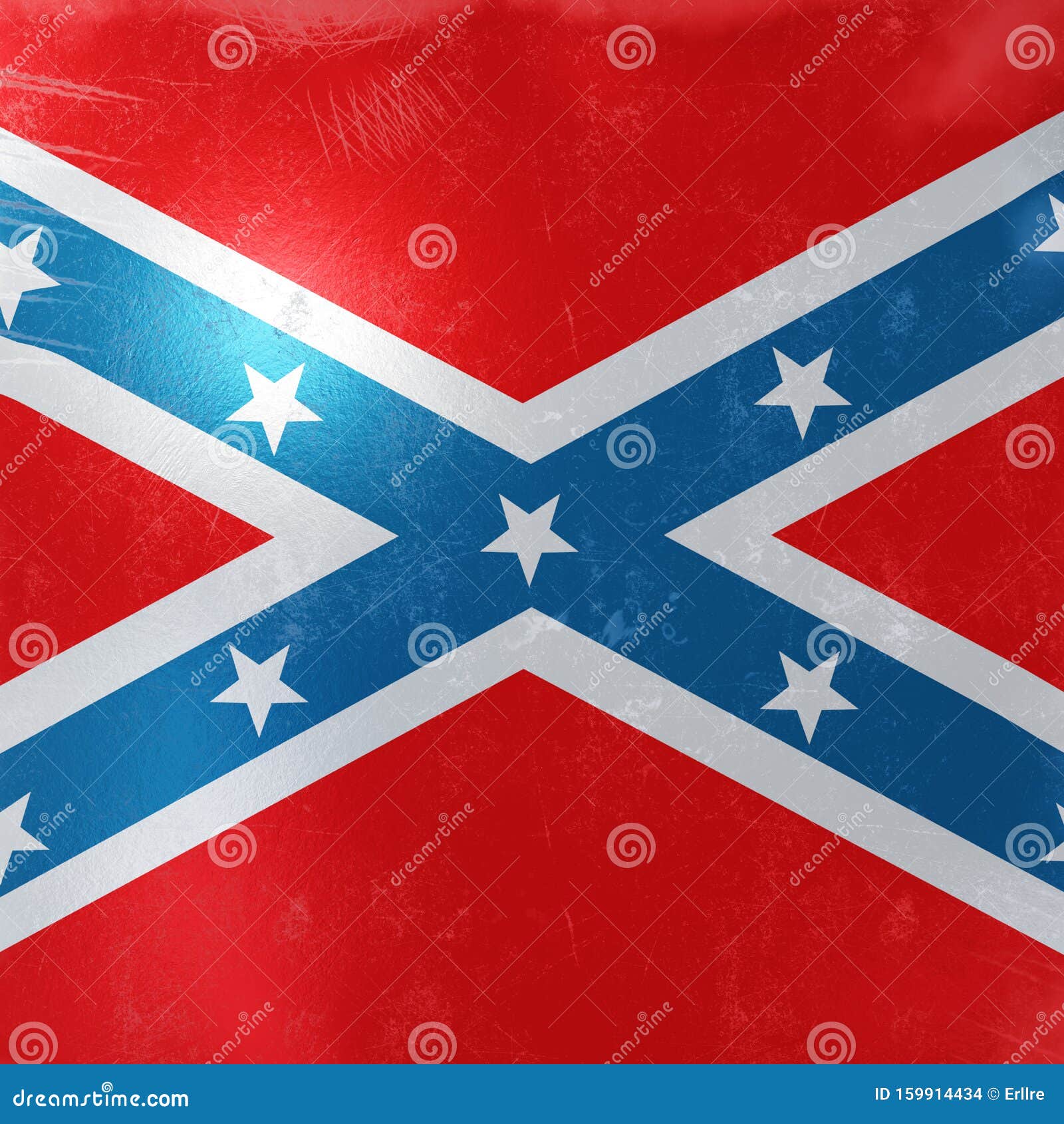 3d Rendering of a Rebel Confederated Flag Icon Stock Illustration ...