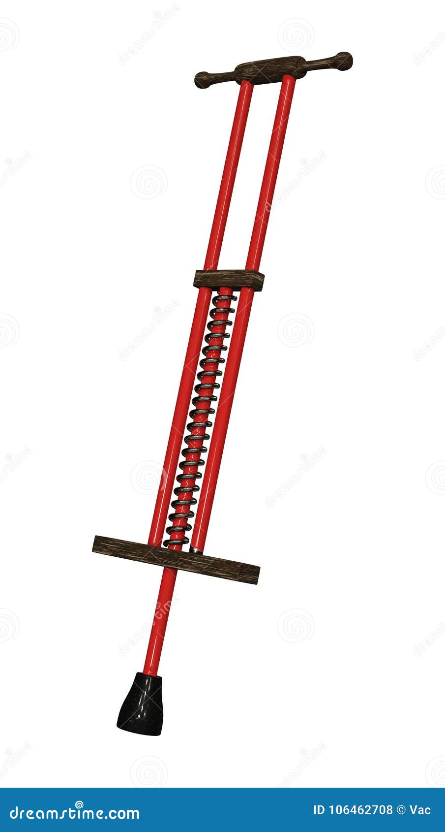 3D Rendering Pogo Stick On White Stock Illustration - Illustration of