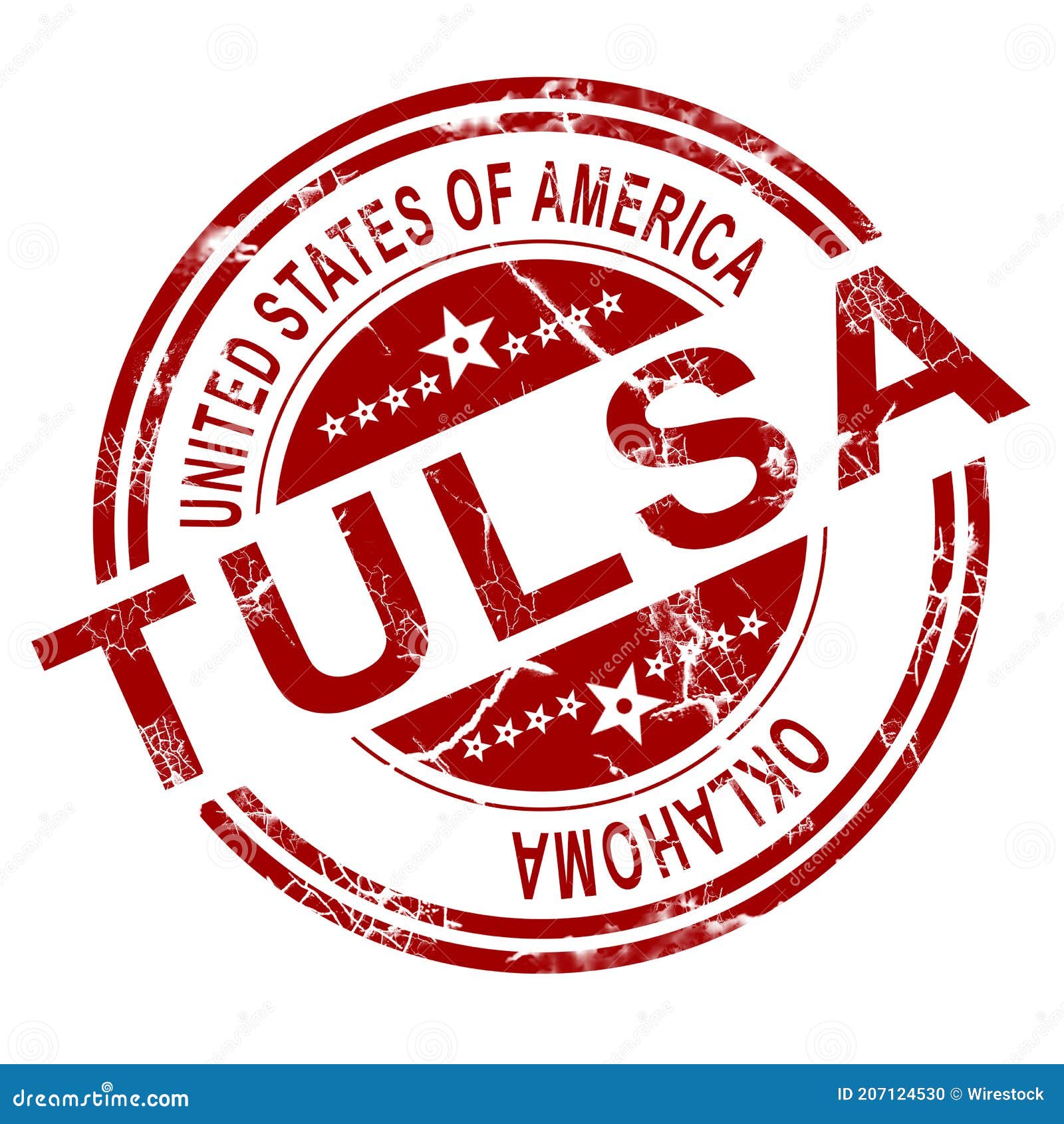 Tulsa Stamp Vector Illustration 125012190