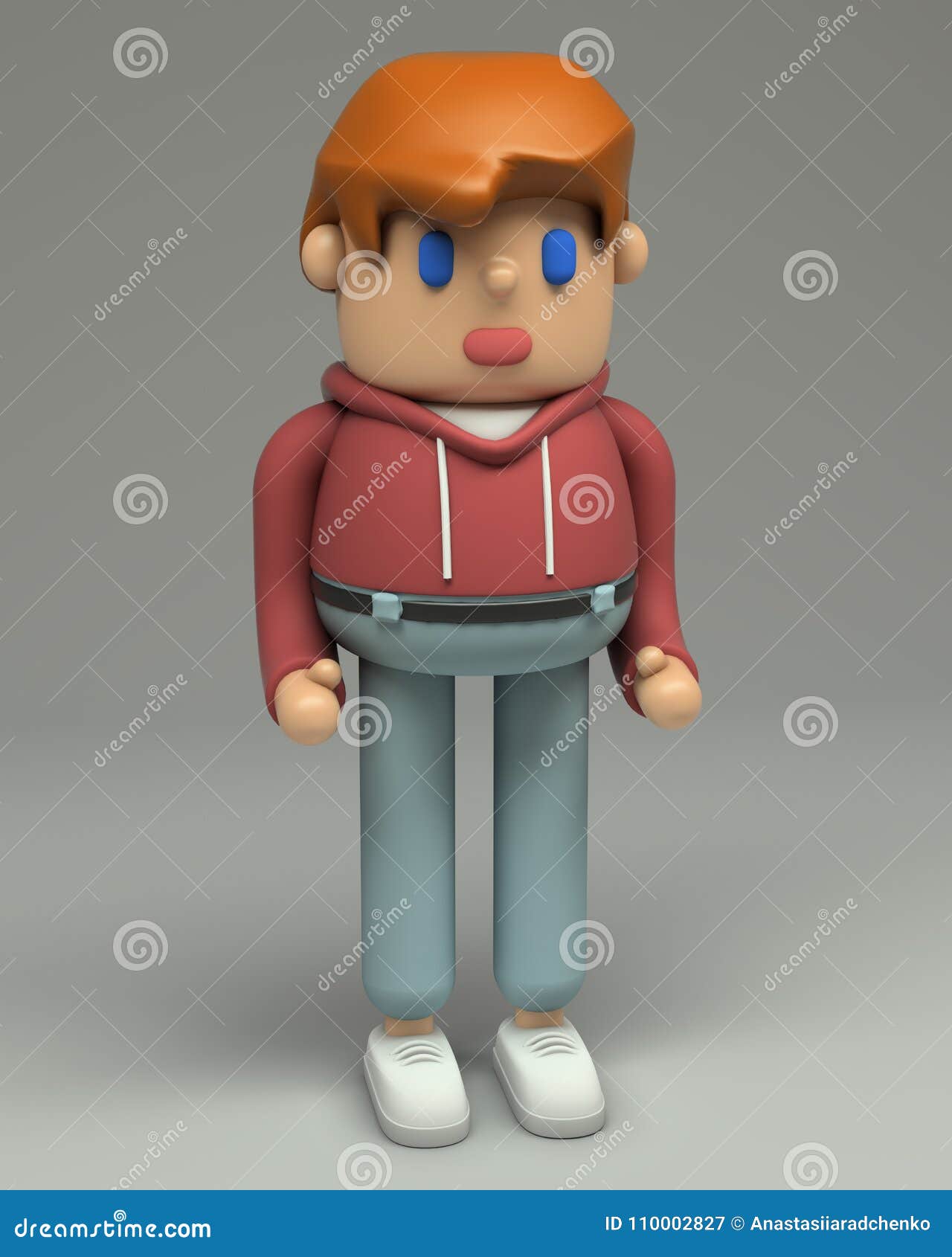 3d Rendering of Male Cartoon Character Stock Illustration - Illustration of  hipster, casual: 110002827