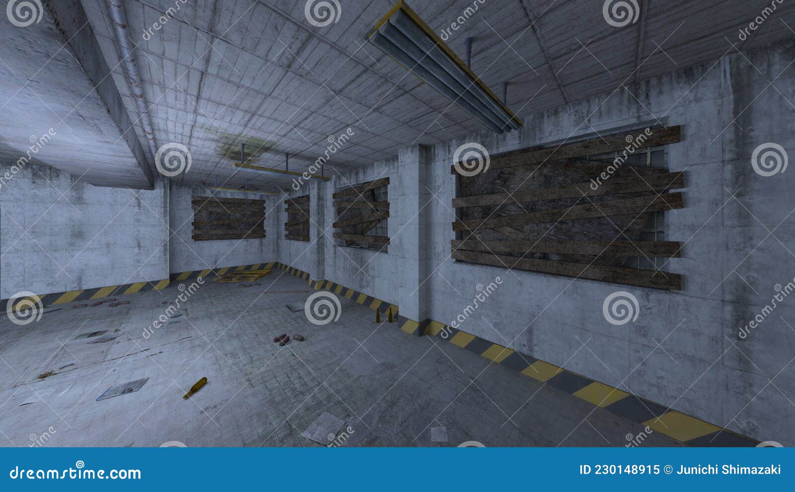 3D rendering of the ruins stock illustration. Illustration of house