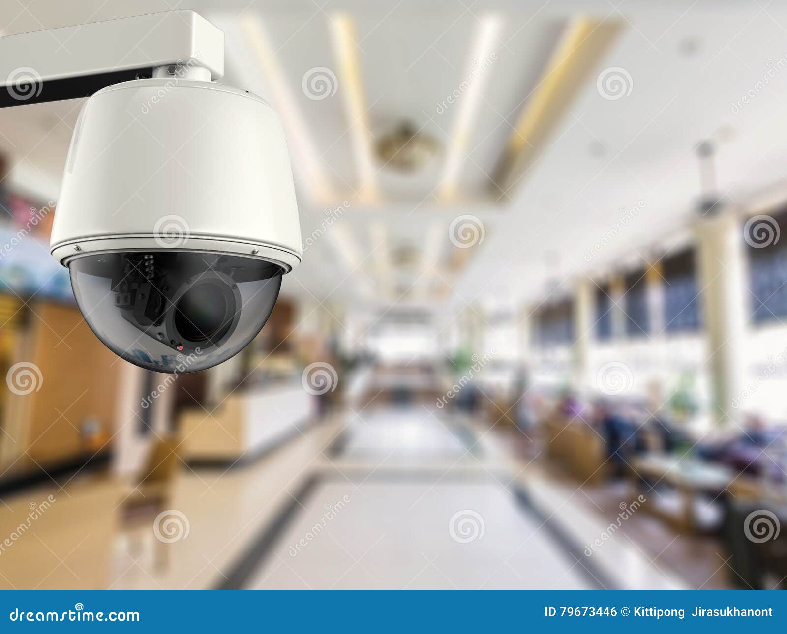 3d Rendering Security Camera or Cctv Camera Stock Illustration