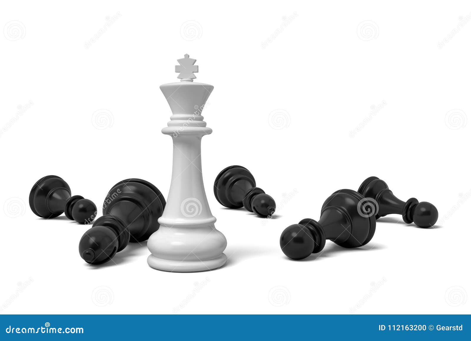 3d Rendering Of Black Chess Pieces Strategically Positioned On A