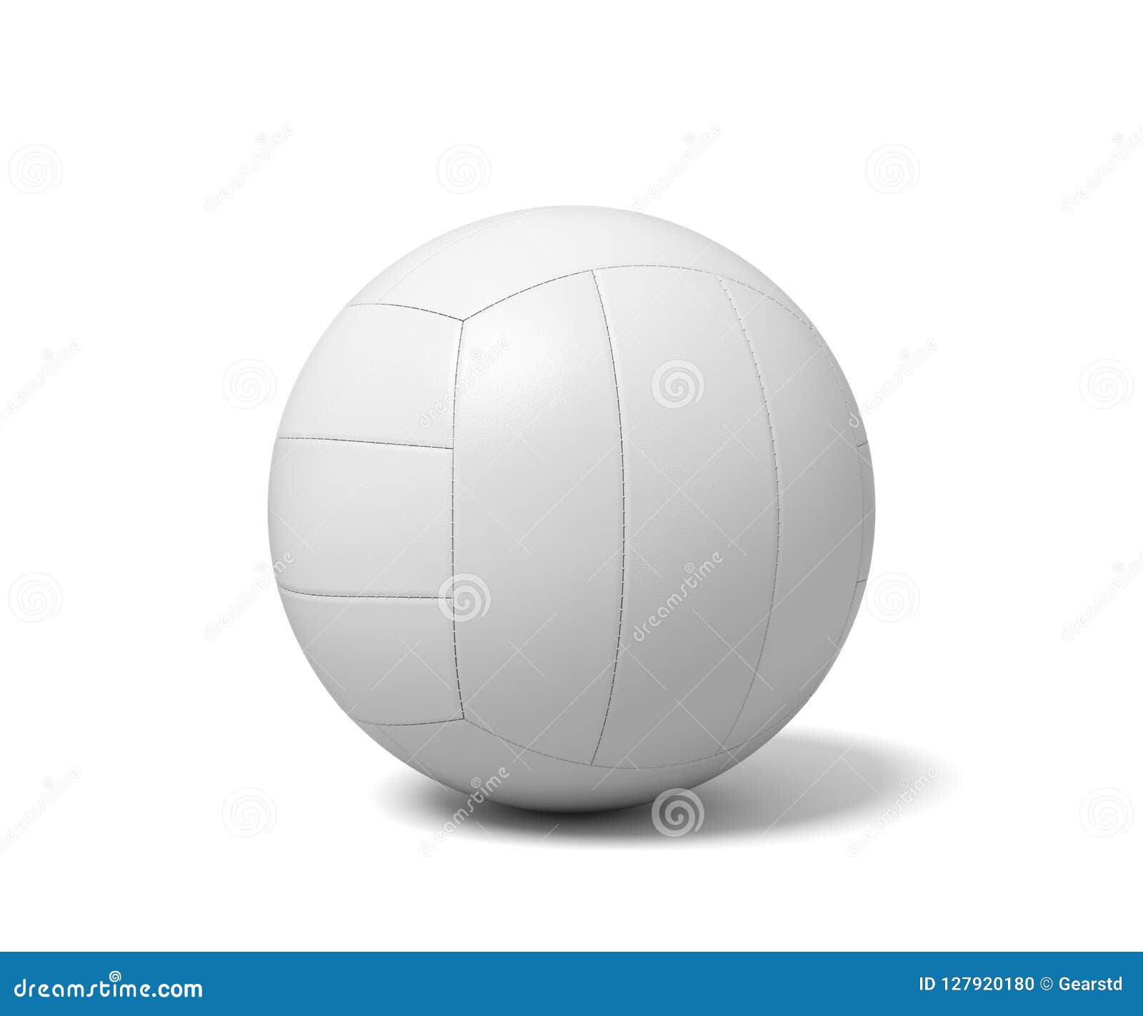 3d Rendering Of A Single White Volleyball Ball With A Shadow Lying On A ...