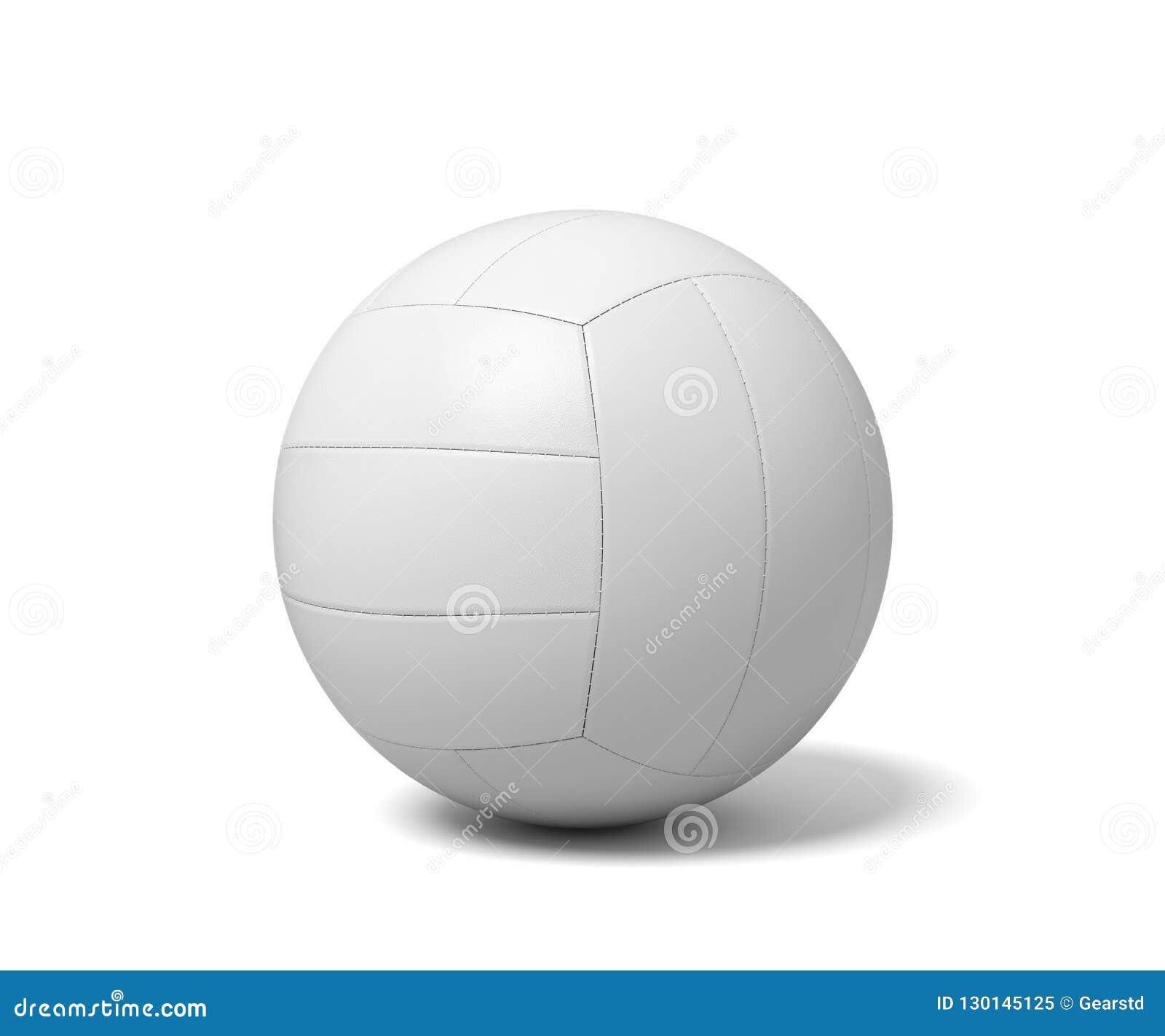 3d Rendering Of A Single White Volleyball Ball With A Shadow Lying On A ...