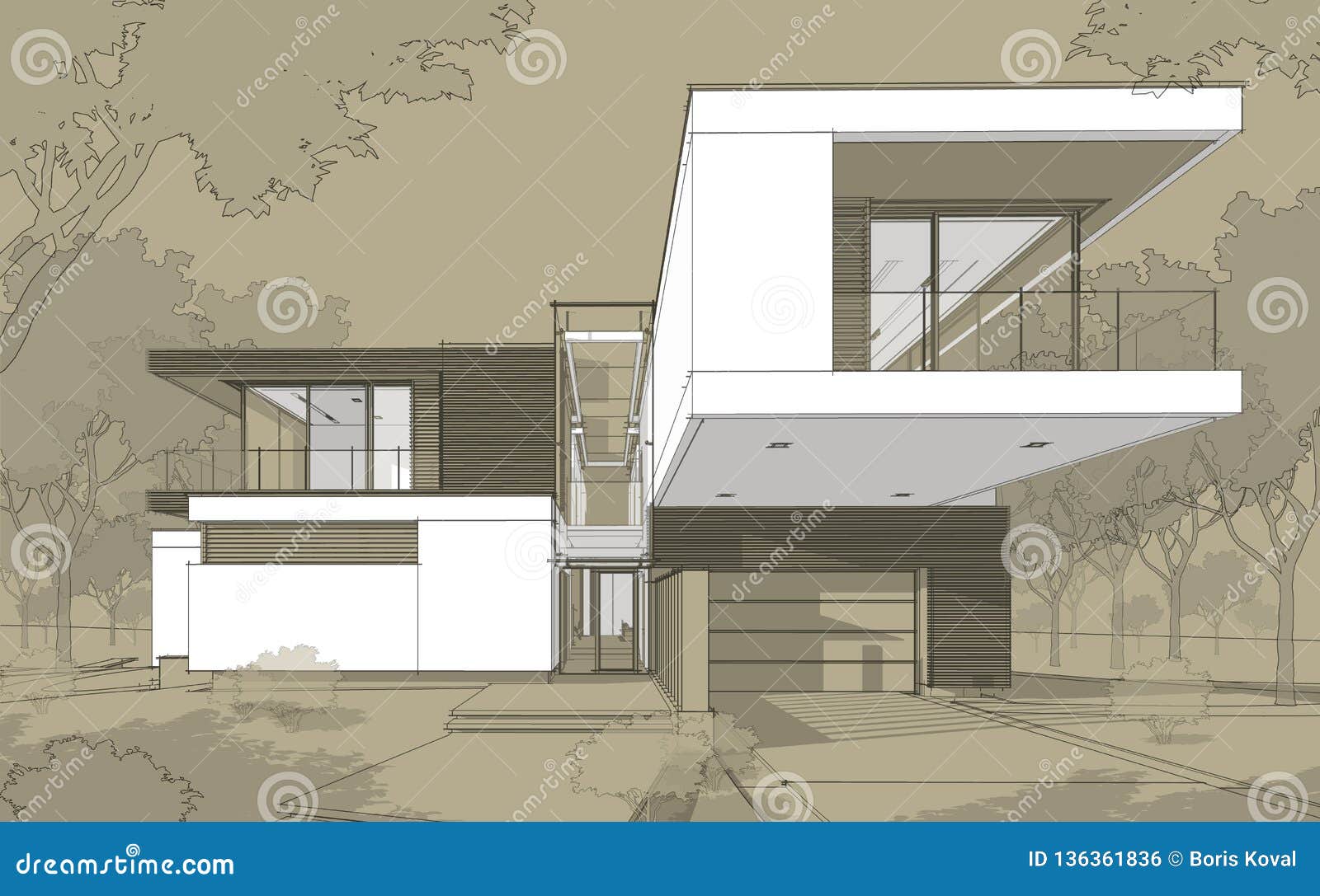 10 253 Modern House Sketch Photos Free Royalty Free Stock Photos From Dreamstime