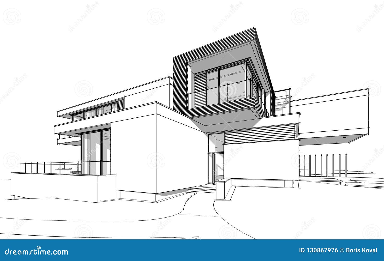 House Exterior Sketch ~ House Sketch