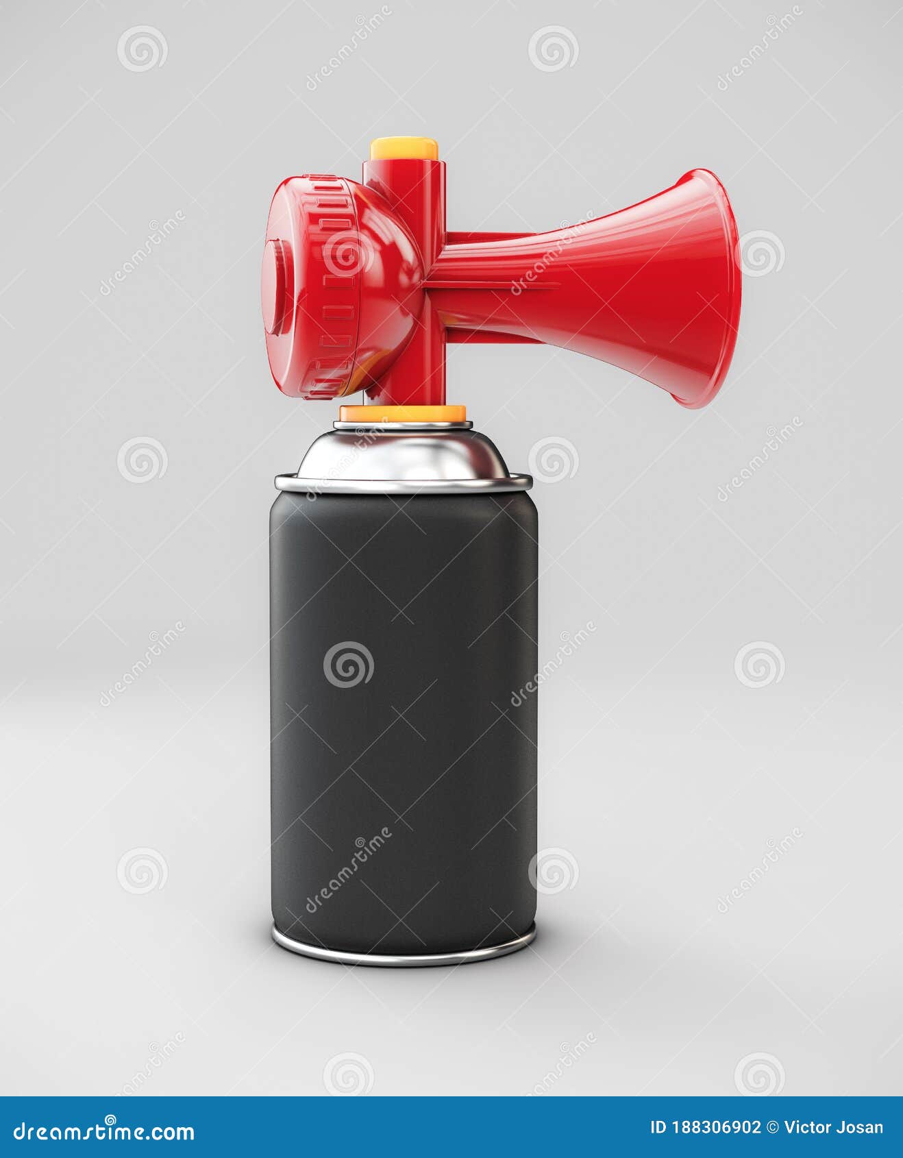 3d Rendering of Sport Air Horn, Clipping Path Included Stock