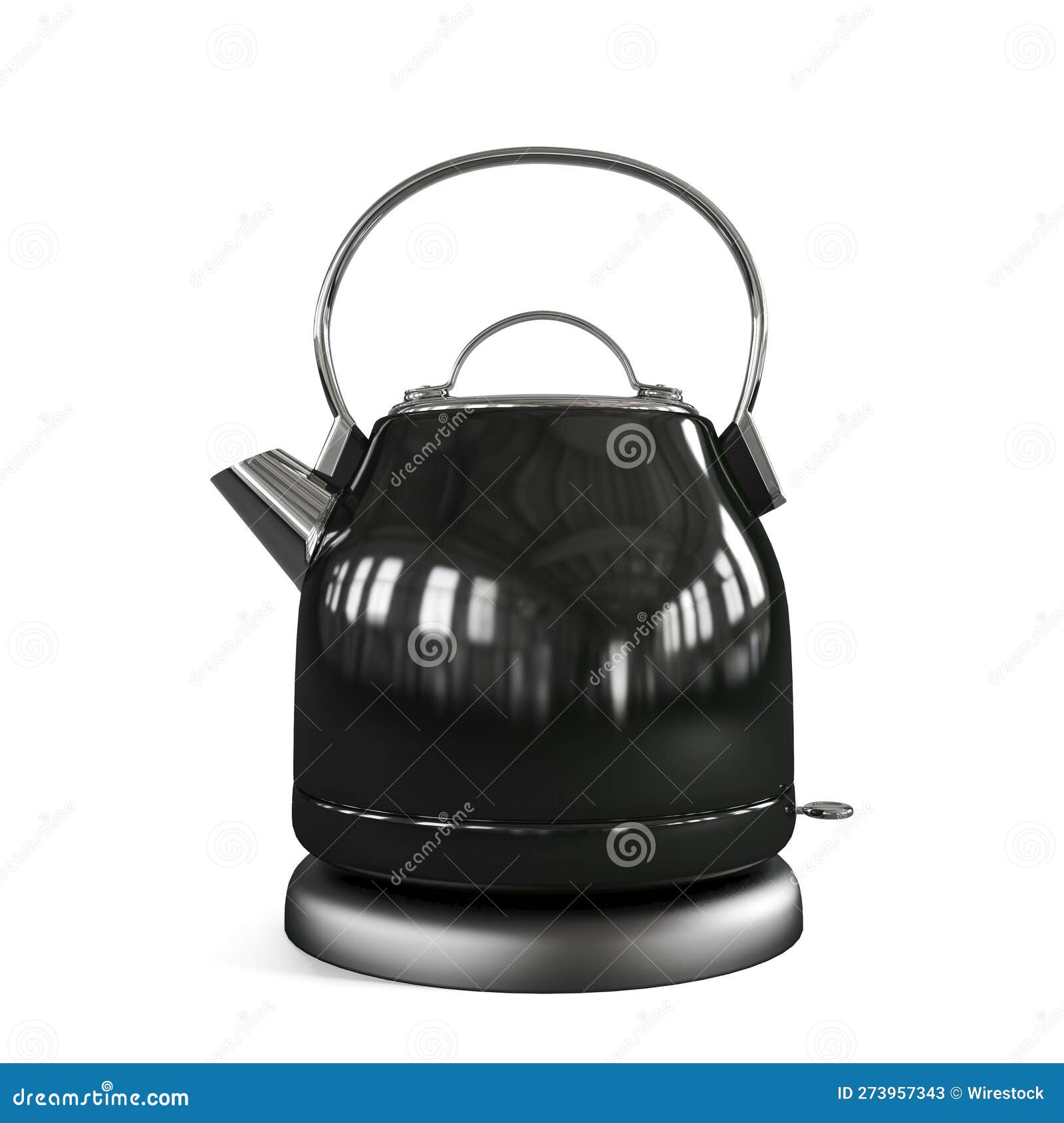 Kettle Stands On A Gas Stove And Boils Water. Preparation Of Warm Water