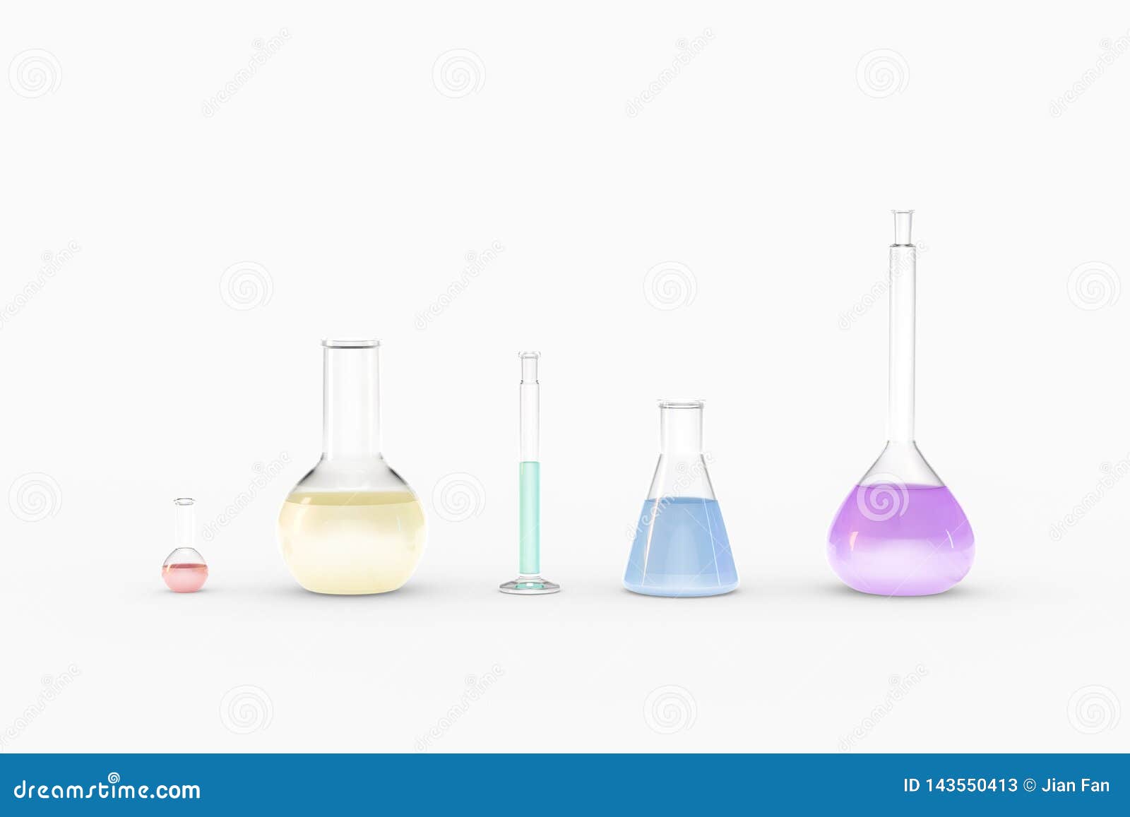 3d Rendering, Test Tube and Beaker in the Lab Stock Illustration Illustration of development