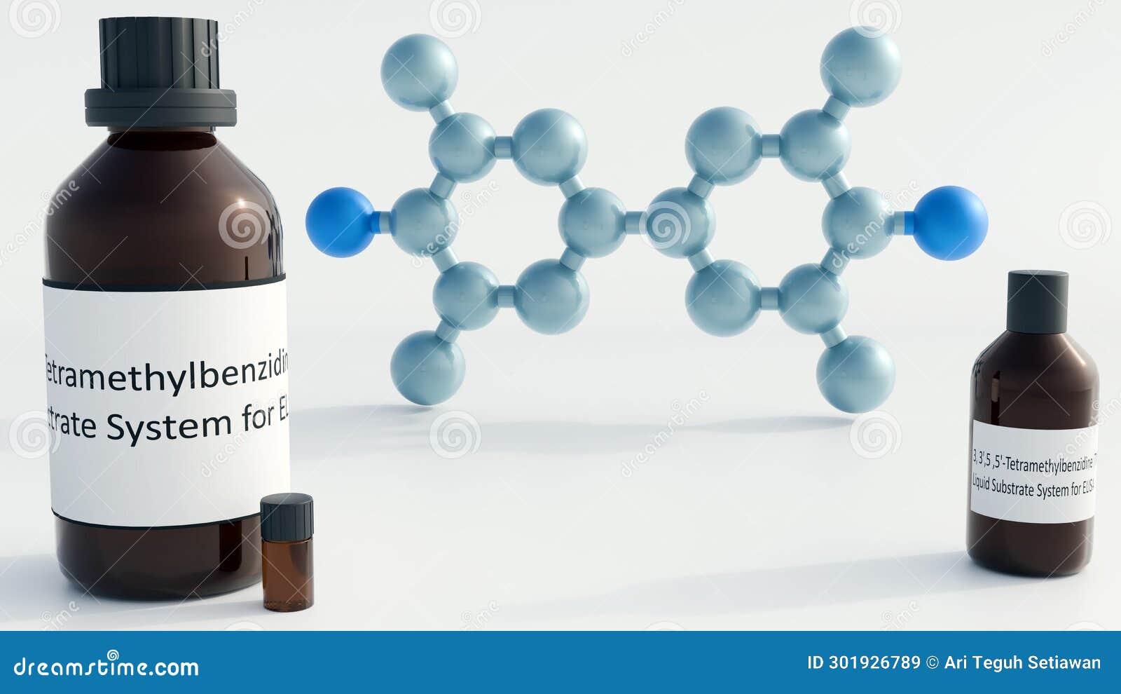 3,3?,5,5?-tetramethylbenzidine or tmb molecules and amber glass bottle