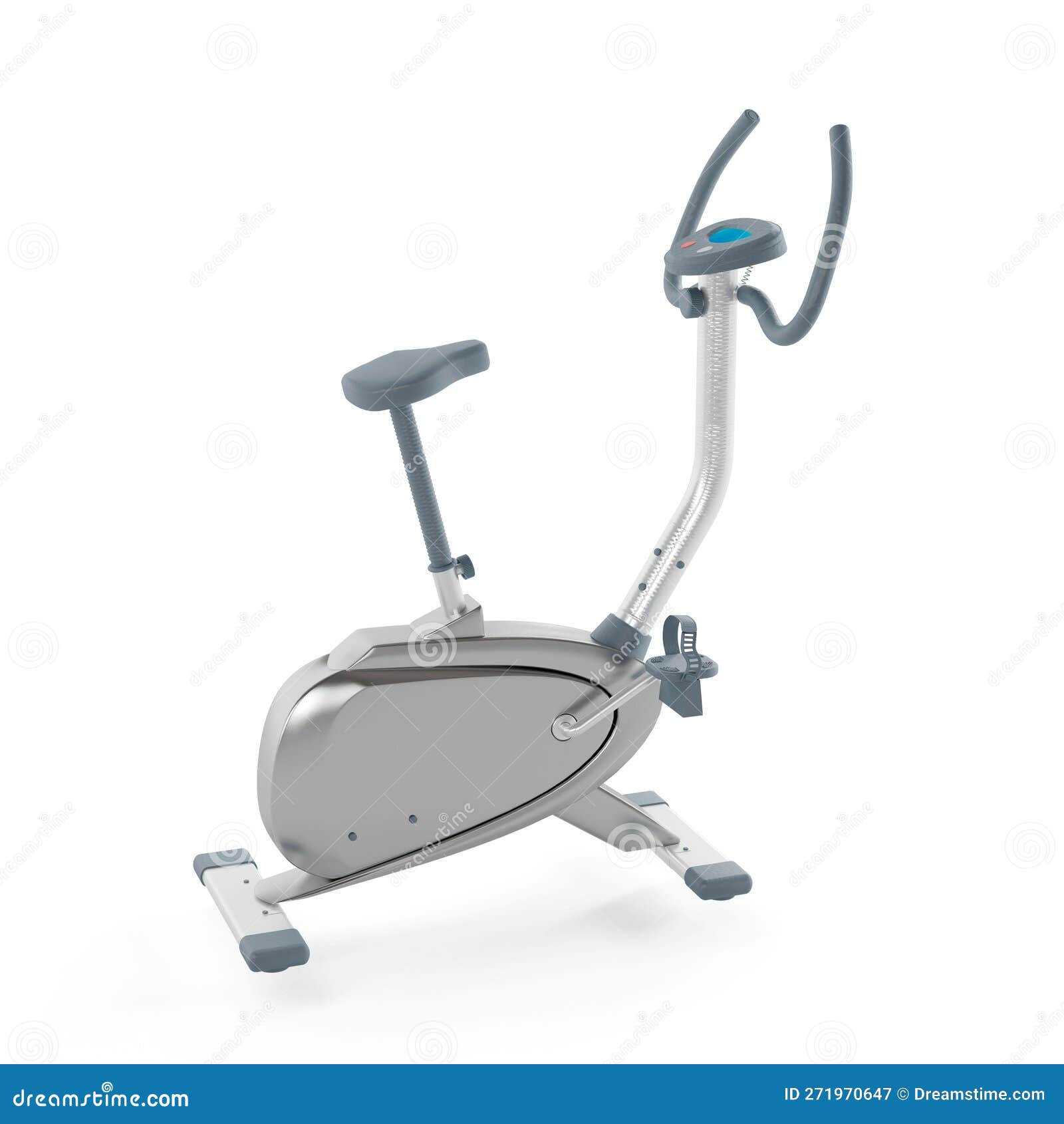 The Upright Exercise Bike, 3d Rendering Stock Illustration