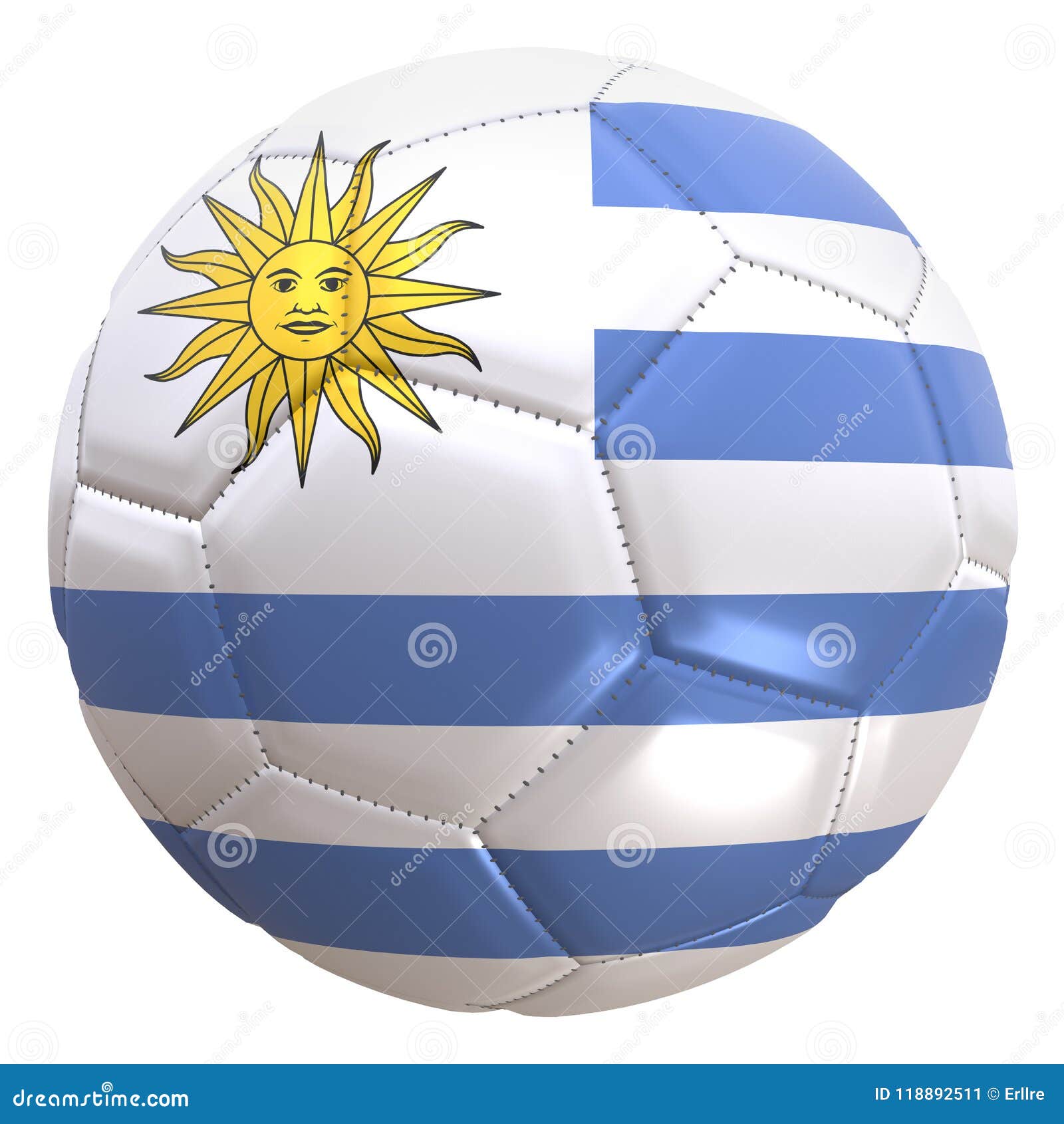 Download Uruguay Flag On A Football Ball Stock Illustration - Illustration of colorful, america: 118892511