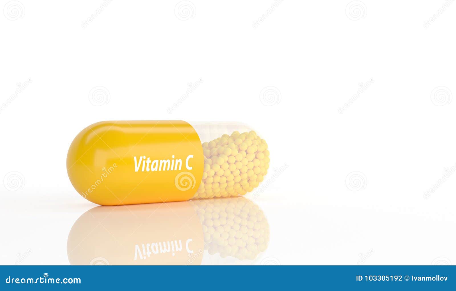 Vitamin C Pill stock illustration. Illustration of healthy 103305192