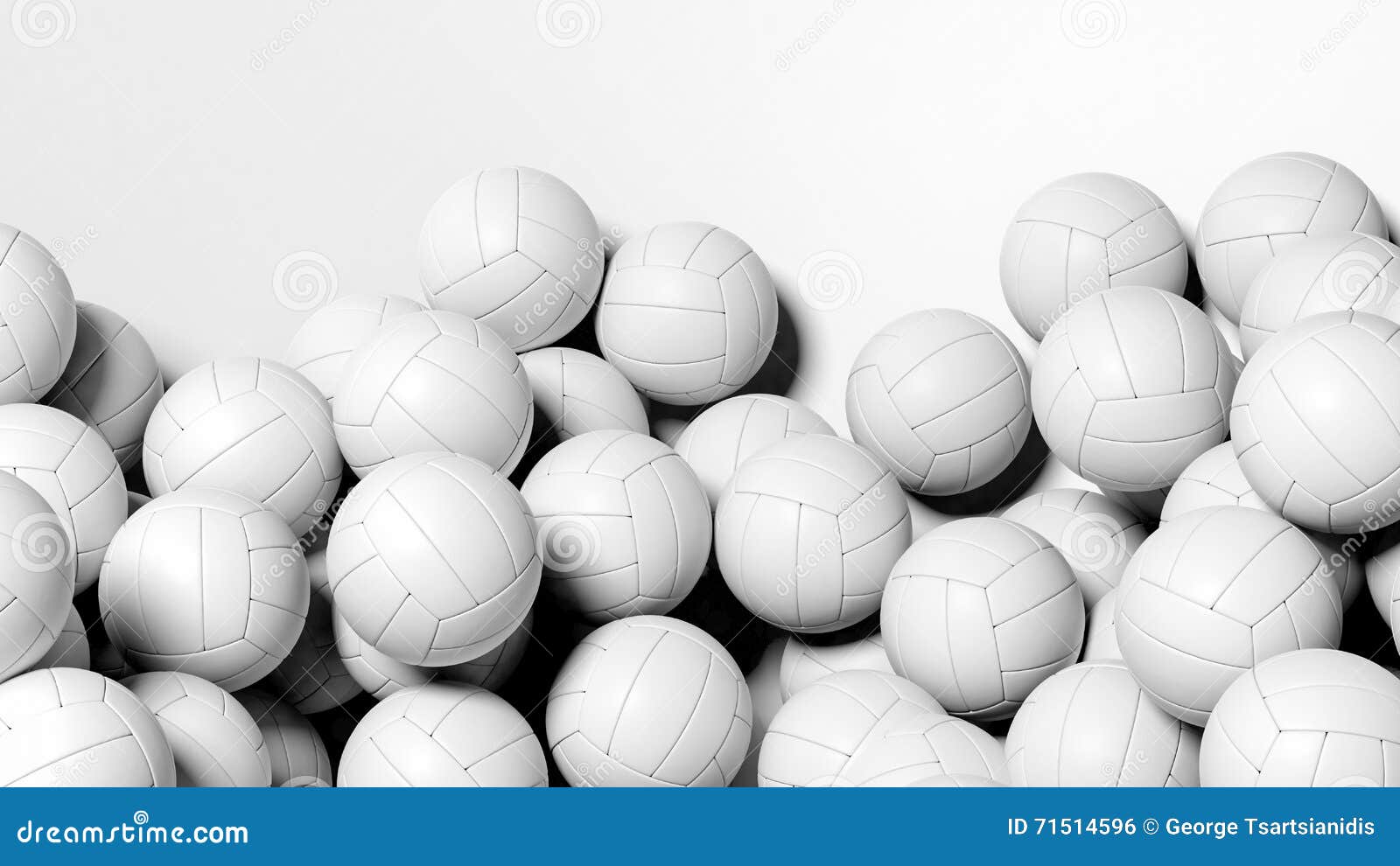 3D Rendering Volleyballs Ob White Background Stock Illustration ...