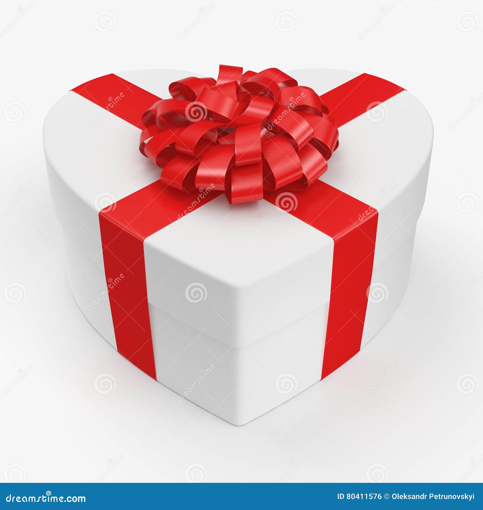 3D Rendering White Box Heart Stock Illustration Illustration of event