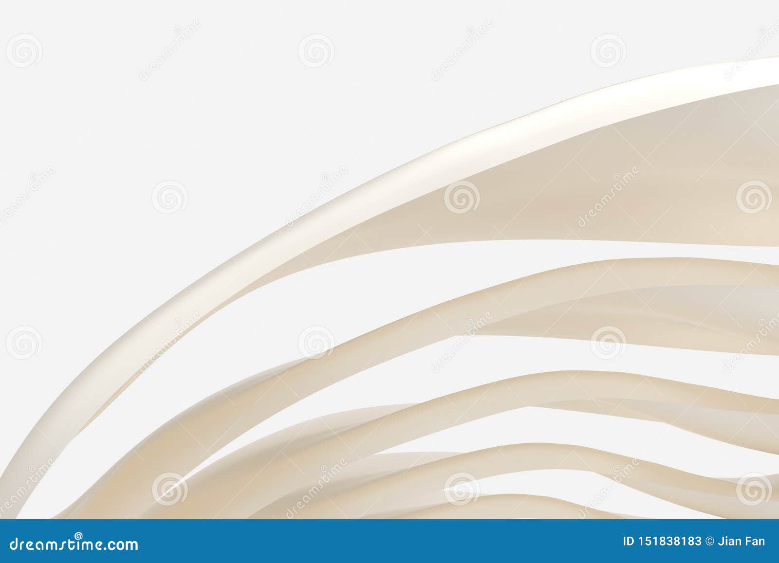 3d Rendering White Flowing Cloth Background Stock