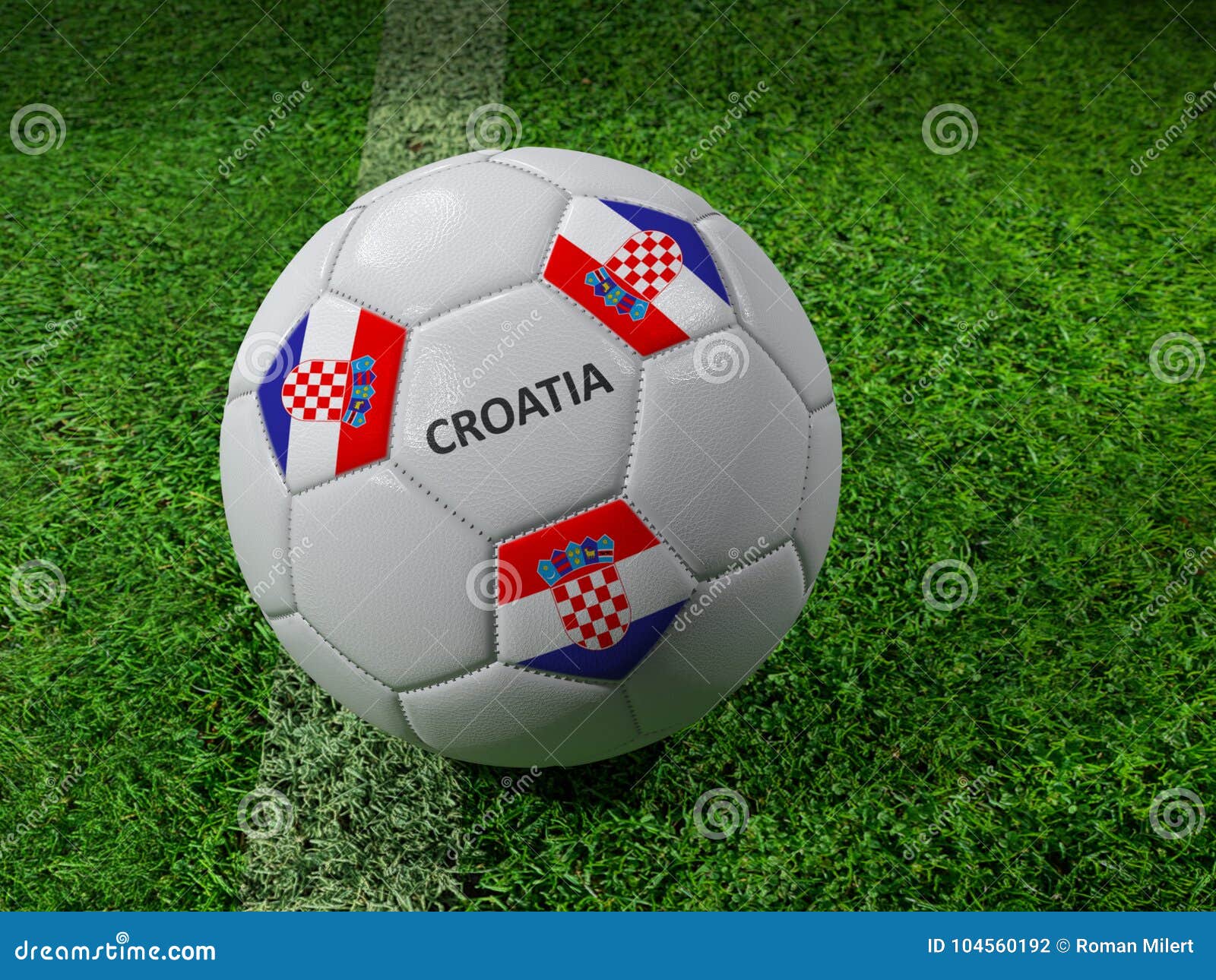 Croatia Soccer Ball Stock Illustration Illustration Of Line