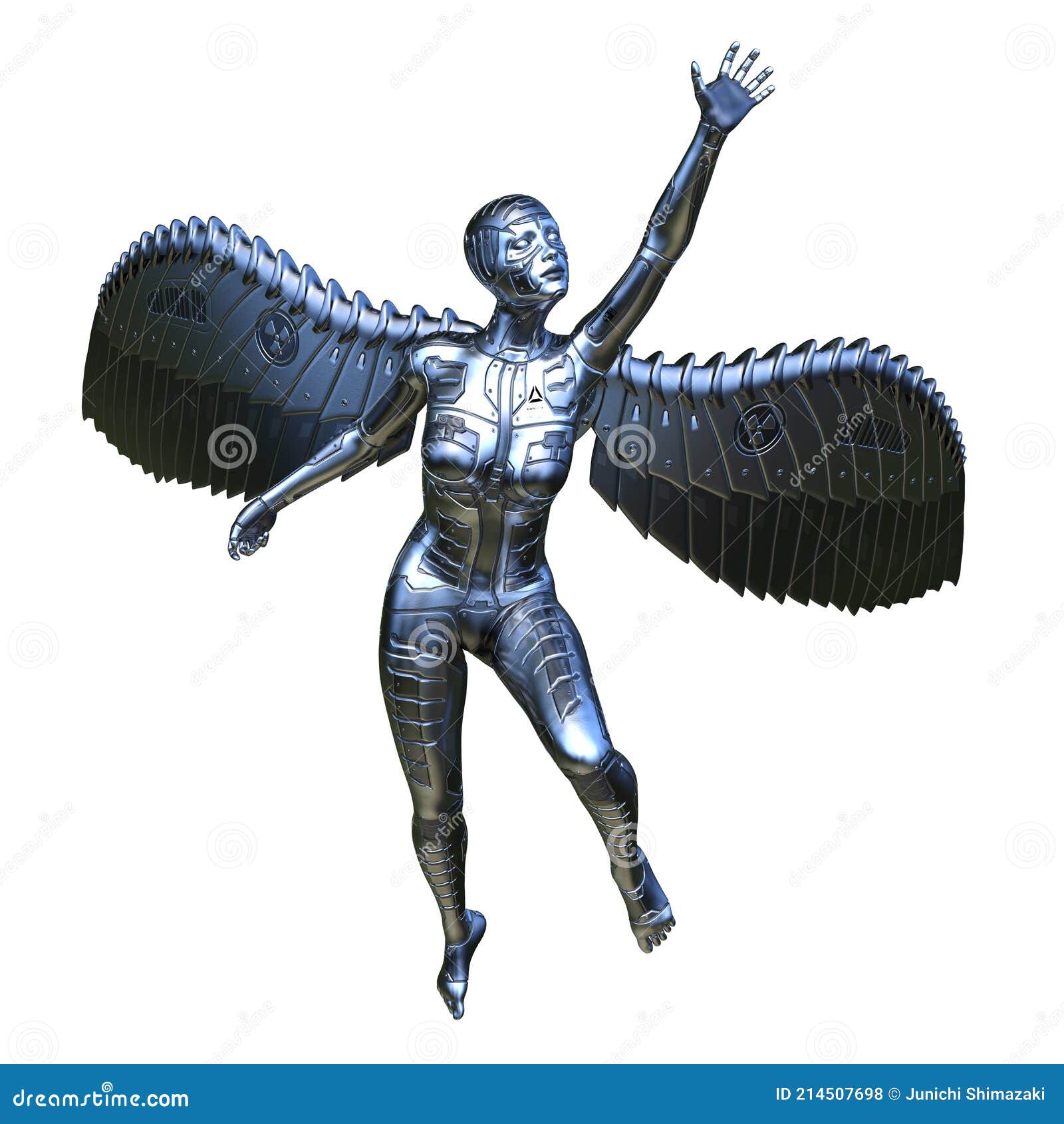 3D rendering of wing woman stock illustration. Illustration of mechanic