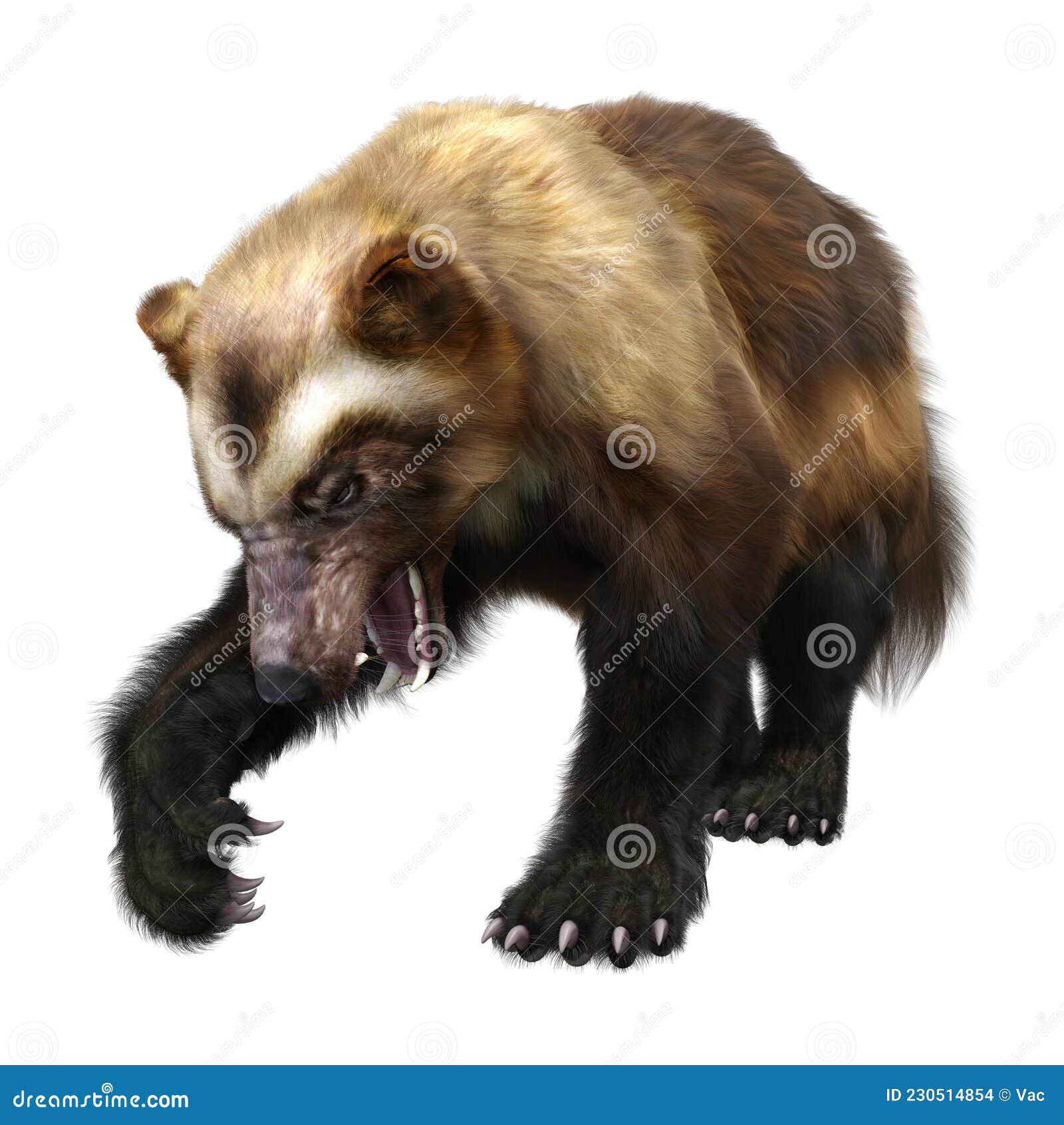 3D Rendering Wolverine on White Stock Illustration - Illustration of  isolated, small: 230514854