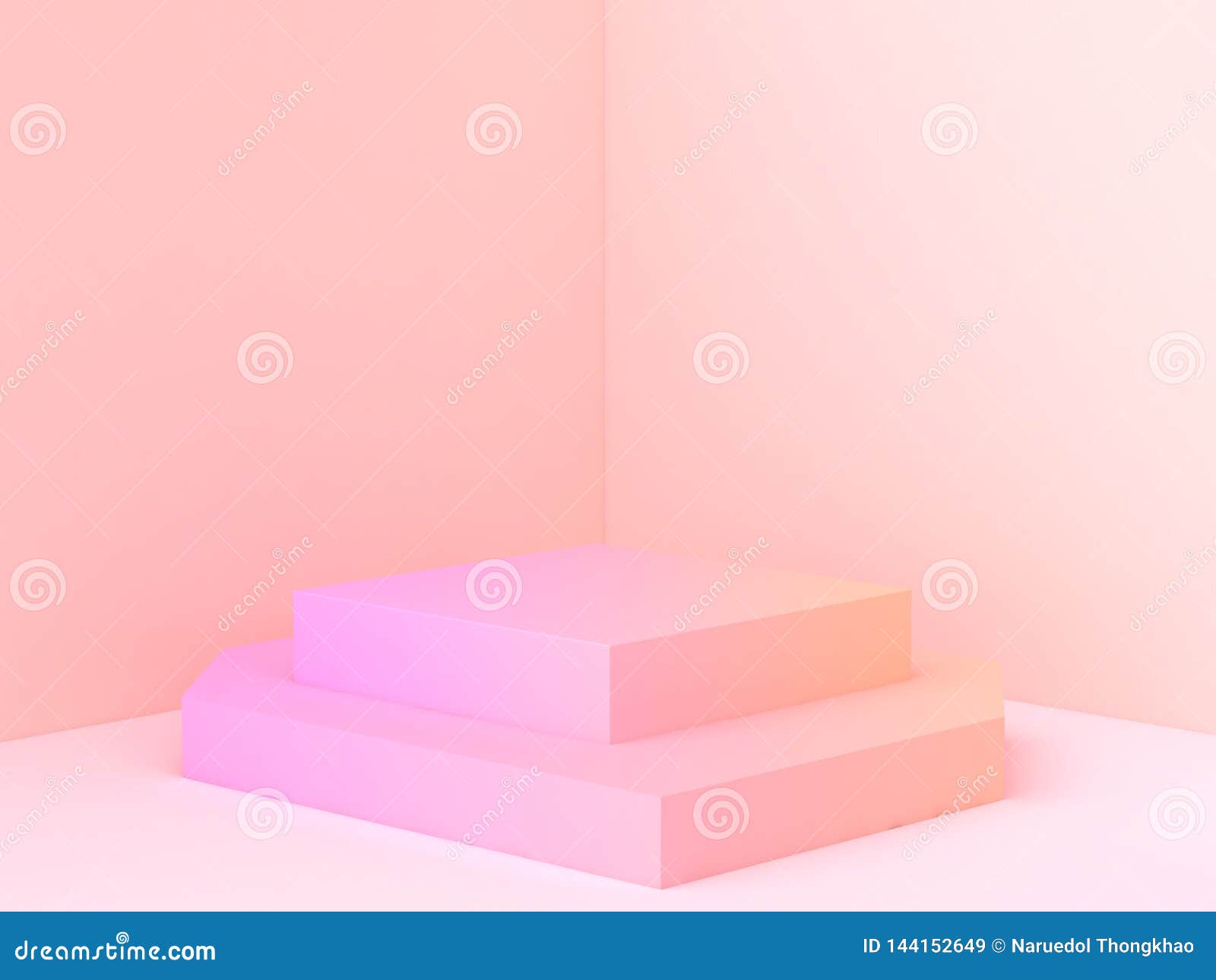 3d renderingu abstrakta ściany kąta sceny minimalny gradientowy podium. Abstrakt ściany kąta scena 3d odpłaca się minimalnego gradientowego podium