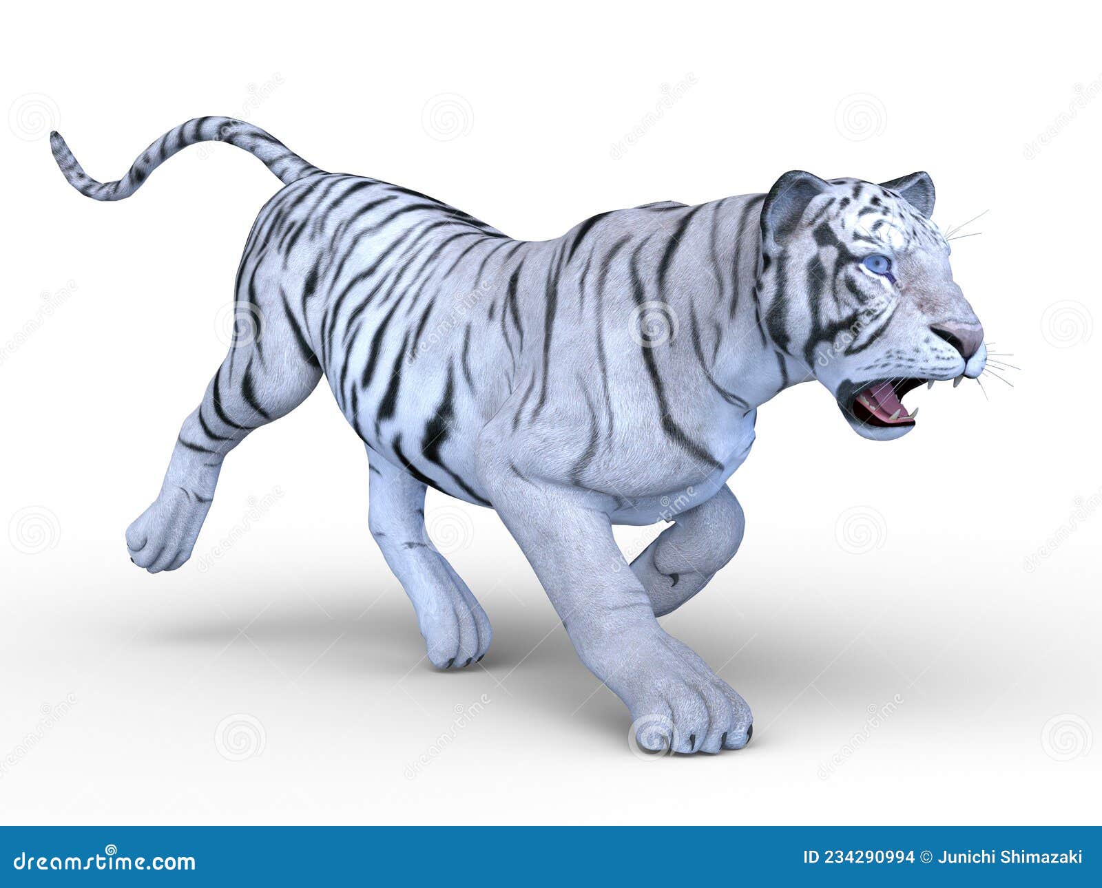 3d Renderização De Um Tigre Branco Ilustração Stock - Ilustração de raro,  grande: 234290994