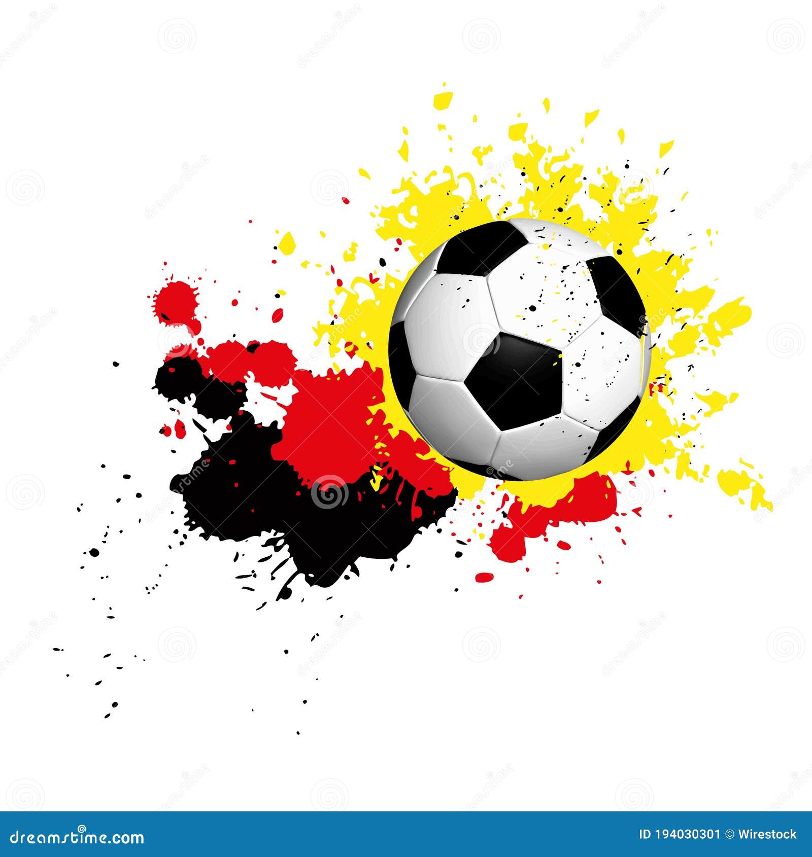Bola Preta E Amarela Dos Esportes Imagem de Stock - Imagem de
